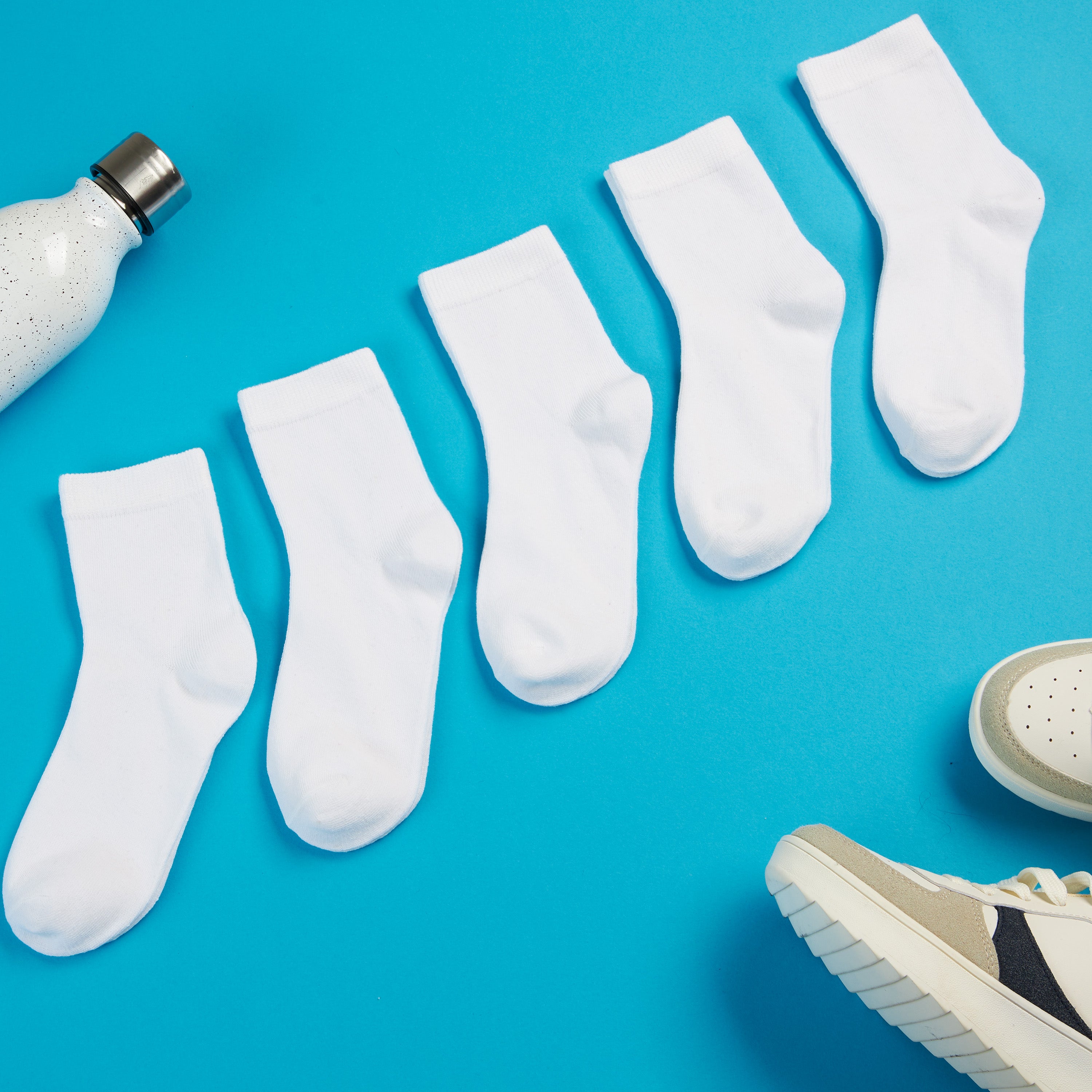 citycomfort-boys-chaussettes-mi-mollet-blanc-lot-de-12-coton image 2