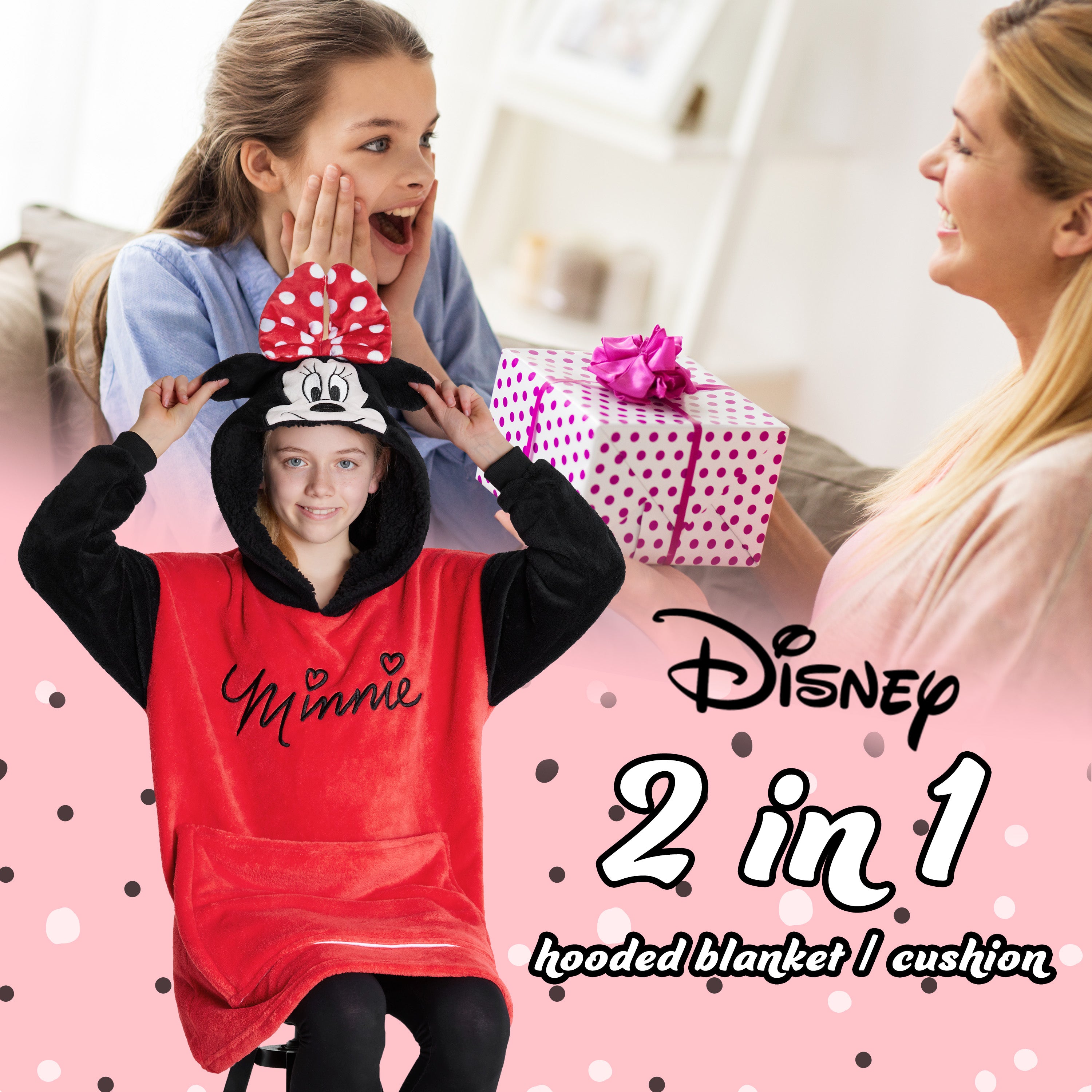disney-sweat-plaid-enfant-minnie-rouge-2-en-1-oreiller image 4