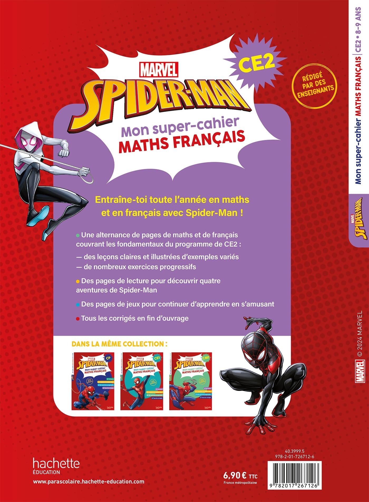 marvel-spider-man-mon-super-cahier-ce2-maths-fran-ais image 2