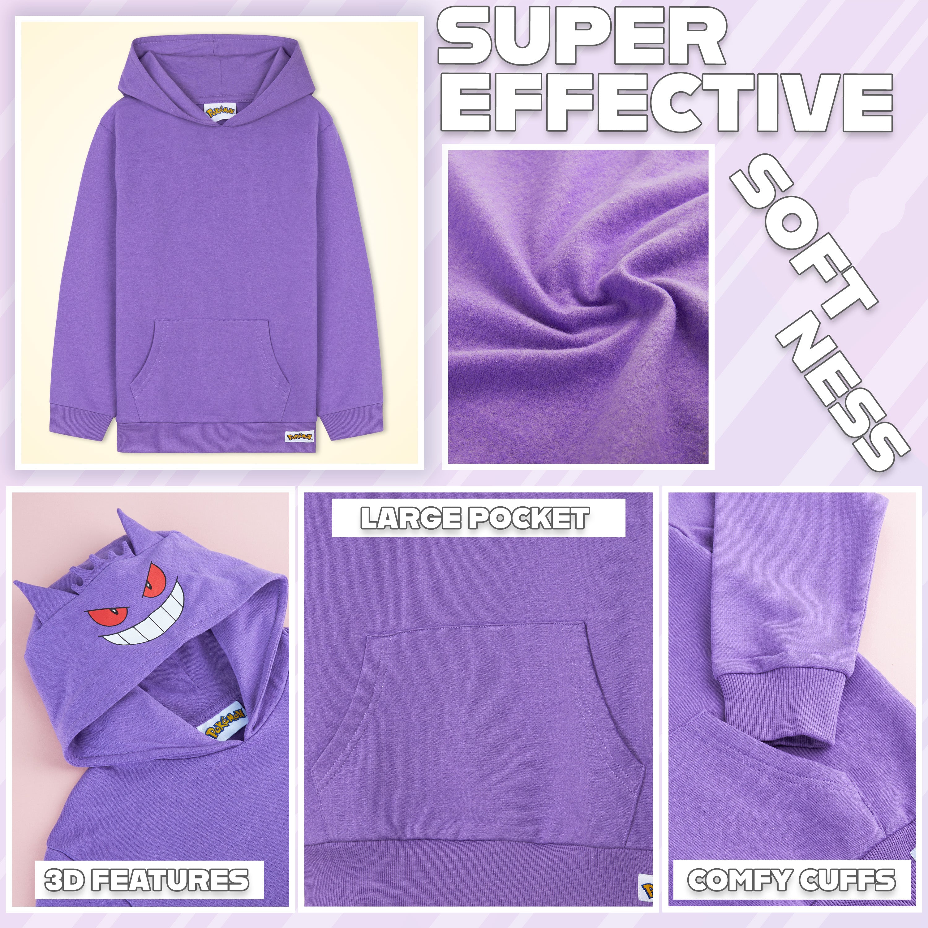 pok-mon-gengar-sweat-gar-on-capuche-4-14-ans image 4