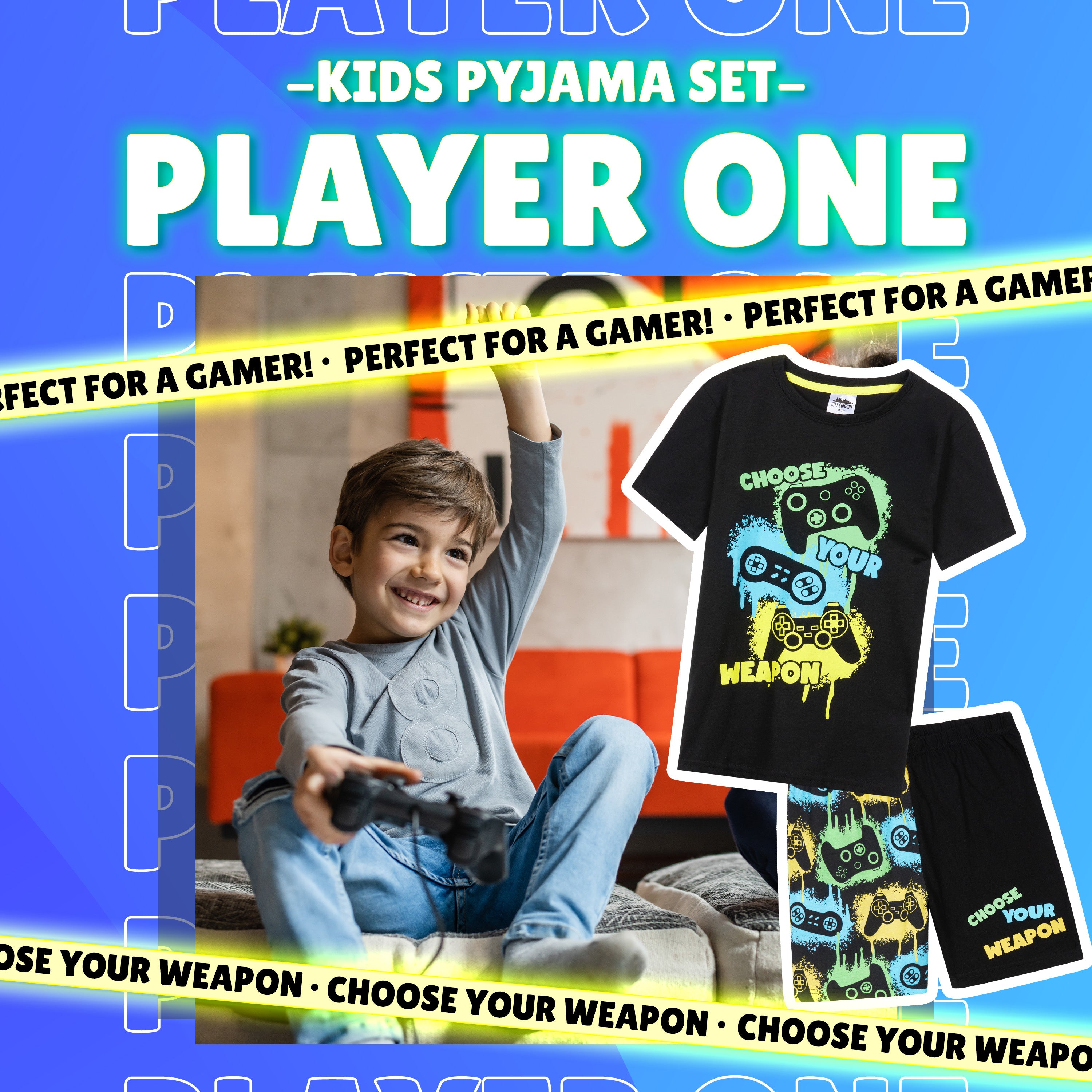 citycomfort-boys-pyjama-short-gar-on-manches-courtes image 3