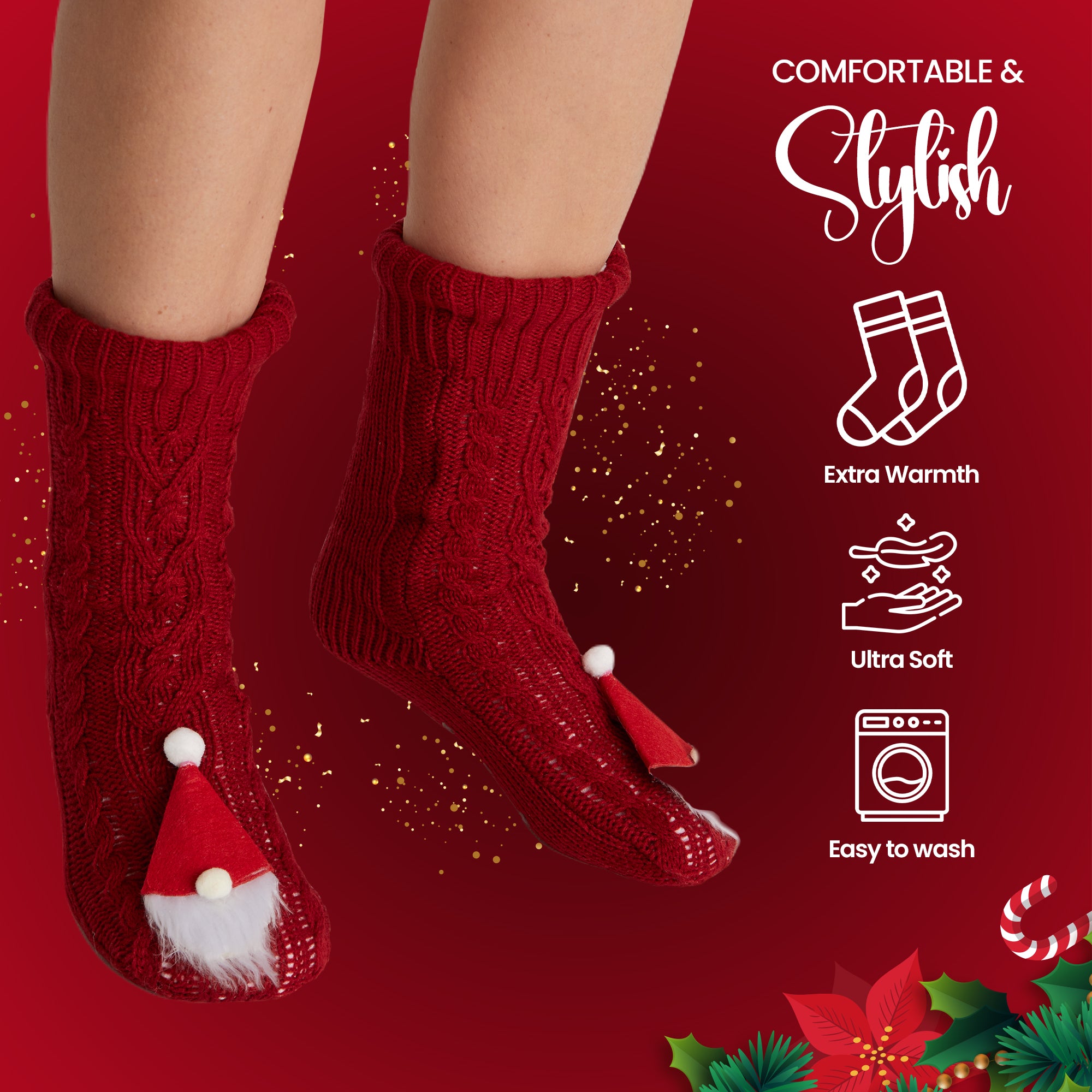 citycomfort-chaussettes-no-l-femme-pilou-santa-taille-unique image 3