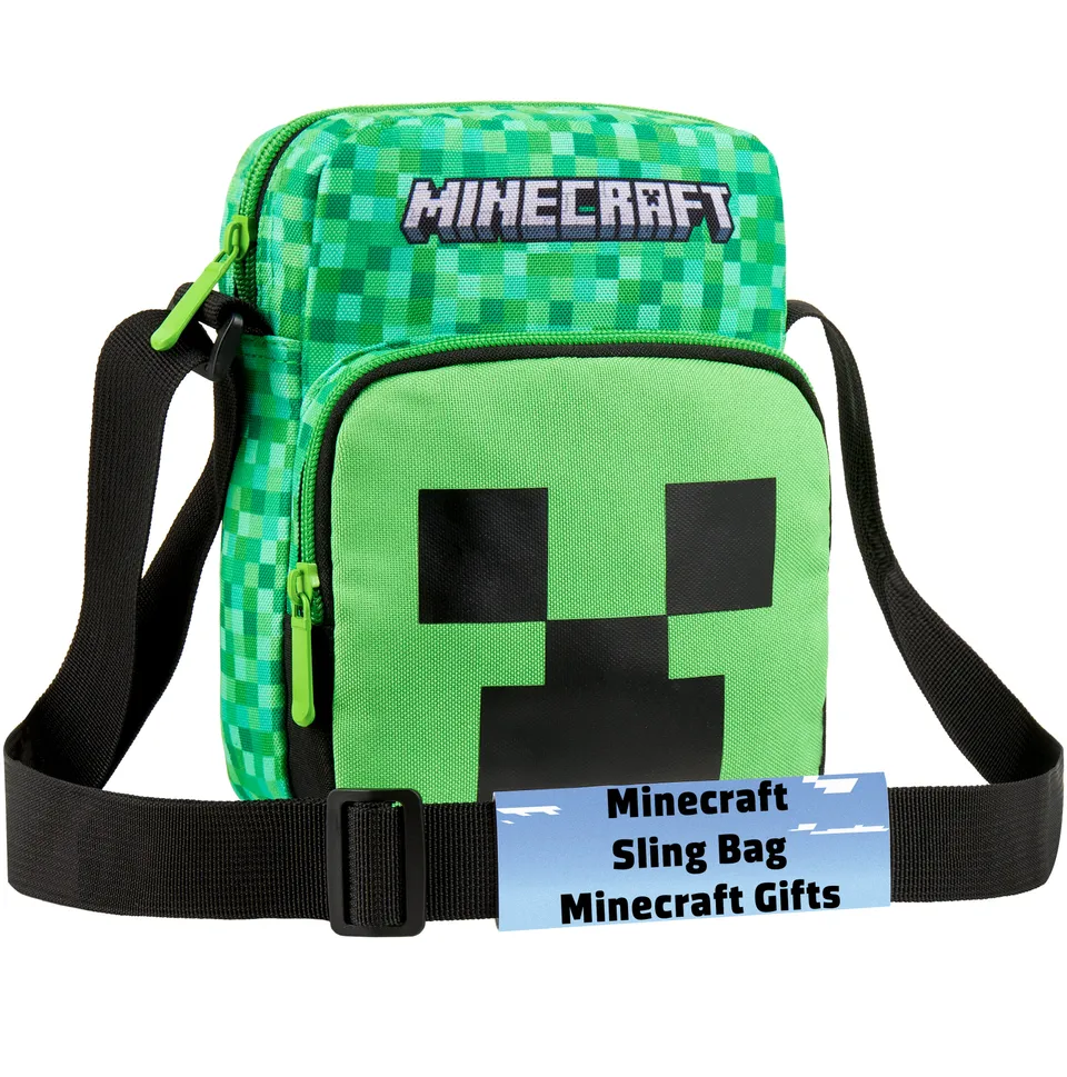 get-trend-minecraft-sac-bandouli-re-enfant-creeper-r-glable image 1
