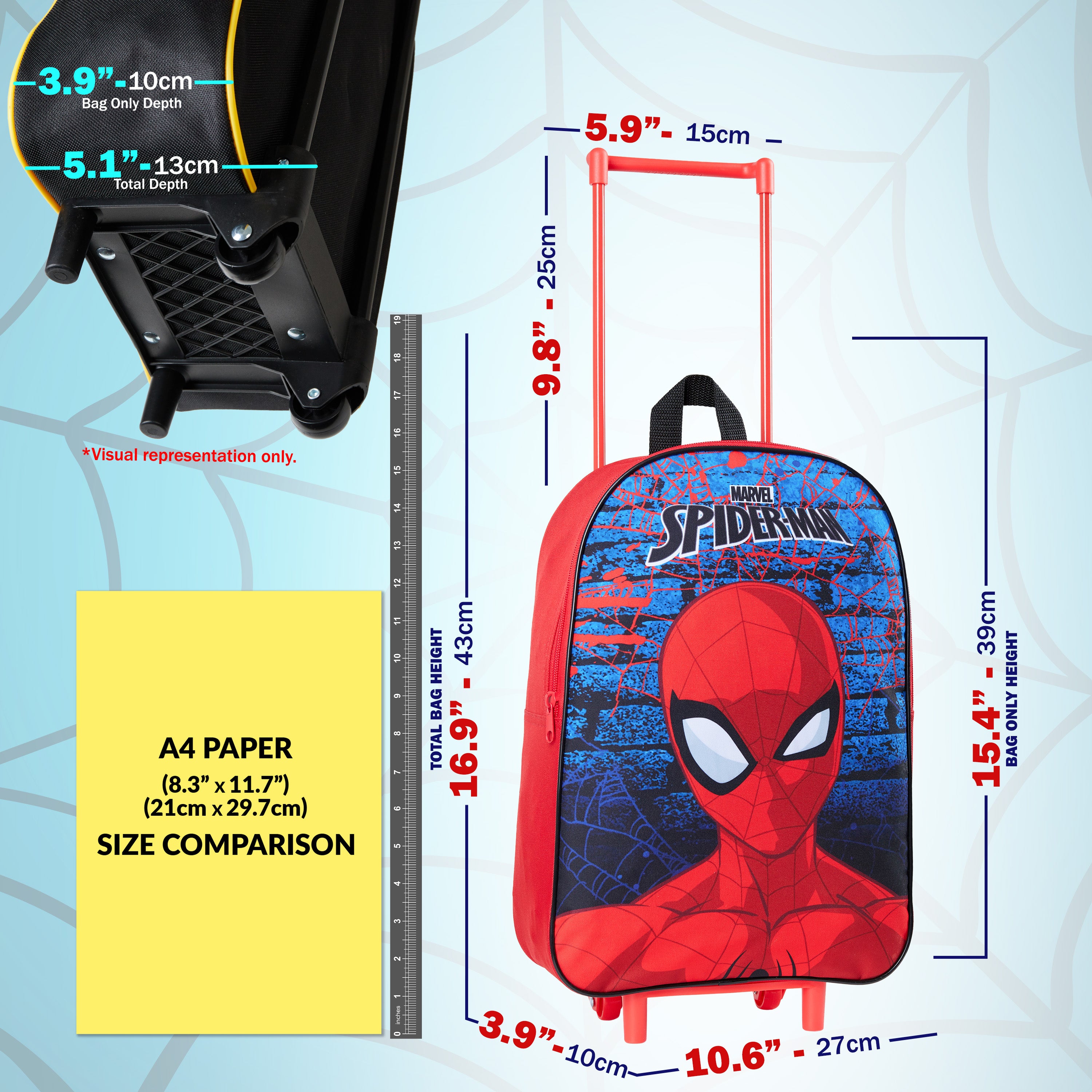 marvel-spiderman-valise-enfant-pliable-10-5l-39cm image 2