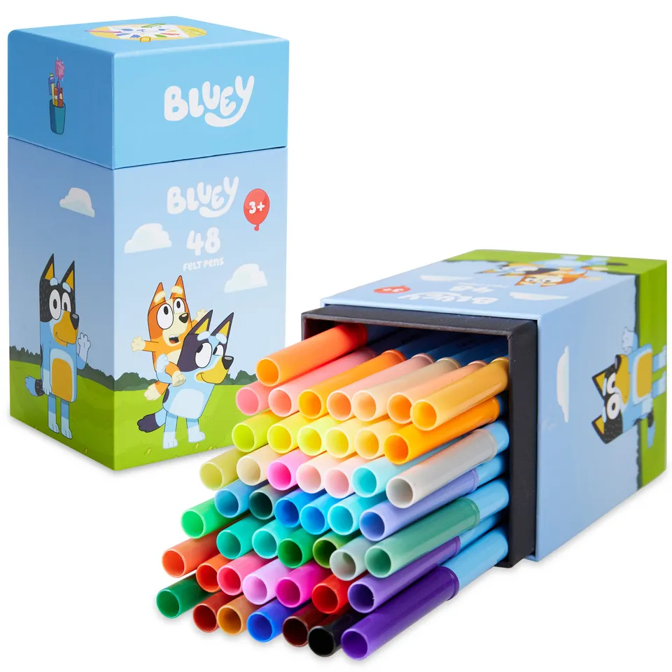bluey-set-48-feutres-lavables-pointe-fine-enfant image 1