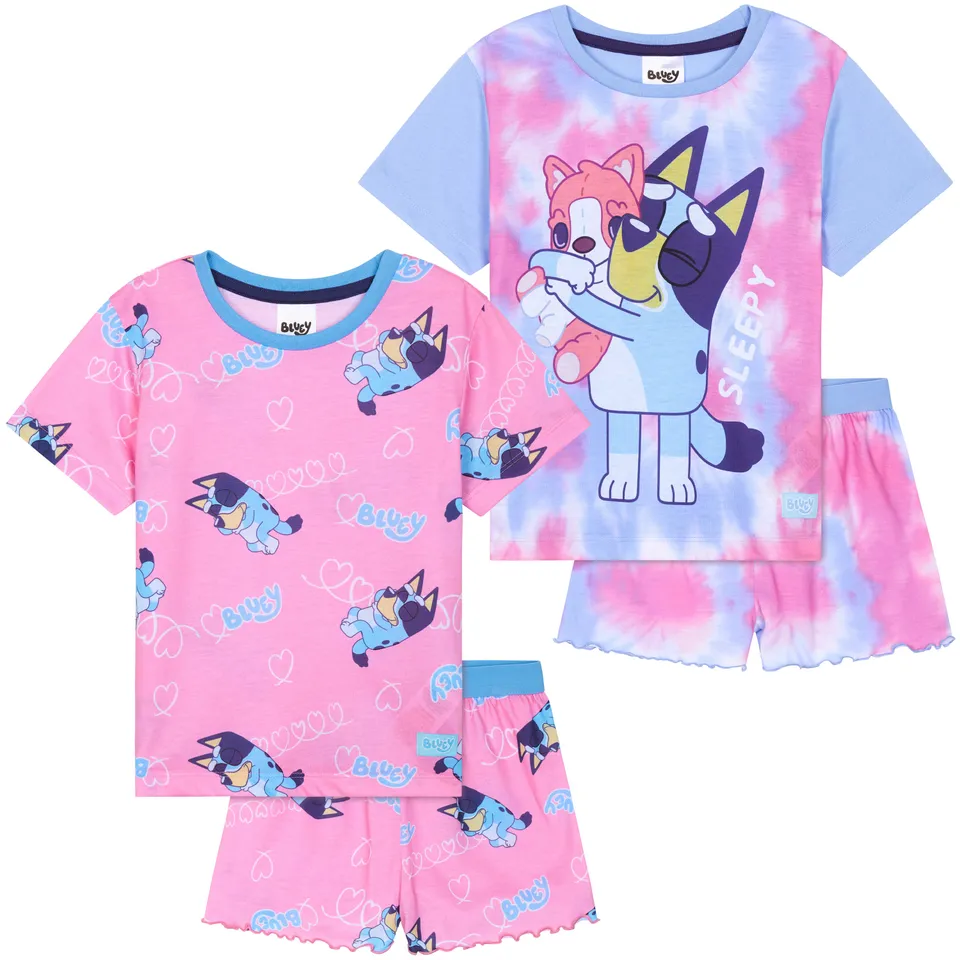 bluey-pyjama-fille-court-manche-courte-lot-2-taille-2-3-ans image 1