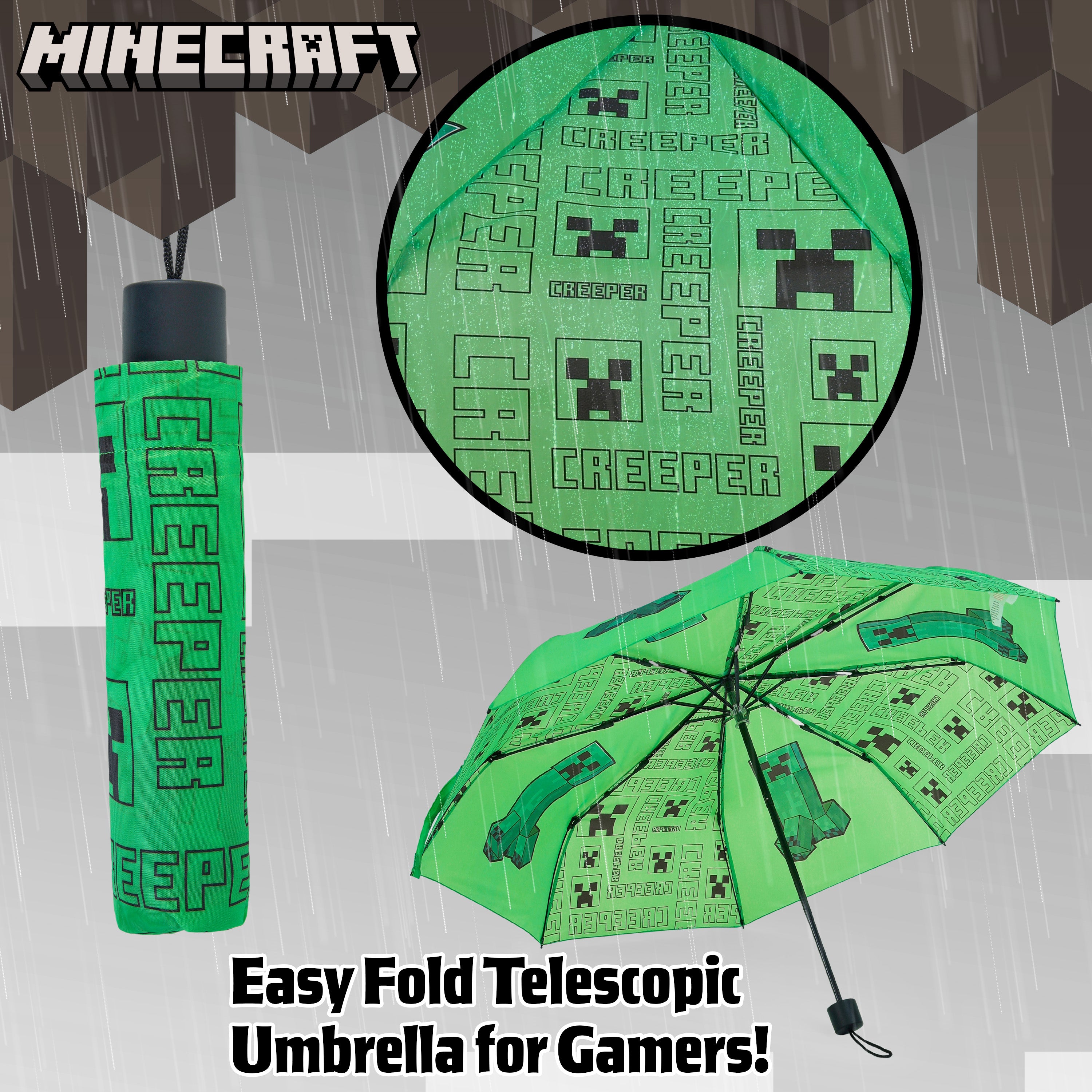 minecraft-parapluie-pliable-enfant-t-lescopique-l-ger-bouton image 4