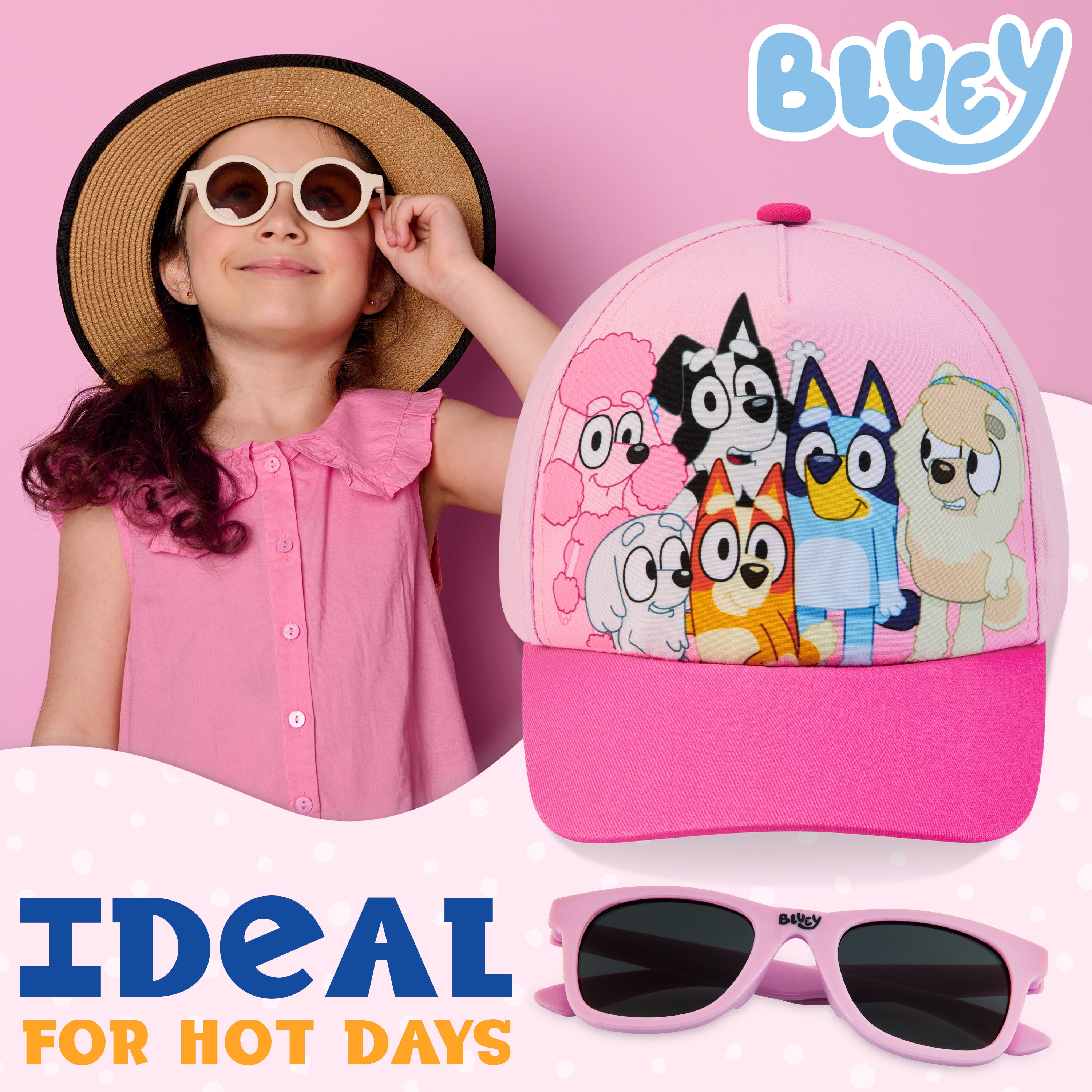 bluey-girls-lunettes-casquette-enfant-rose image 3