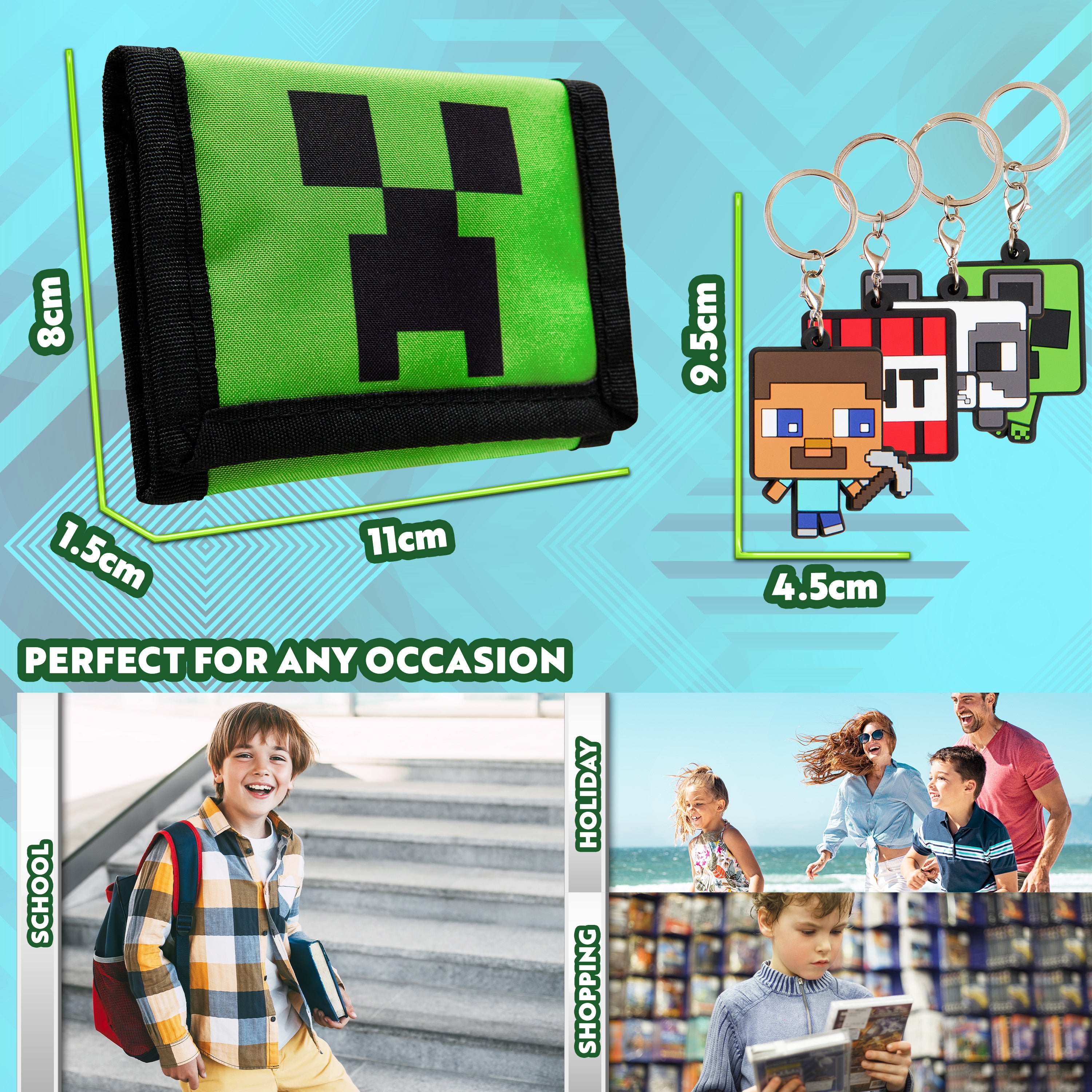 minecraft-portefeuille-gar-on-creeper-4-porte-cl-s image 5