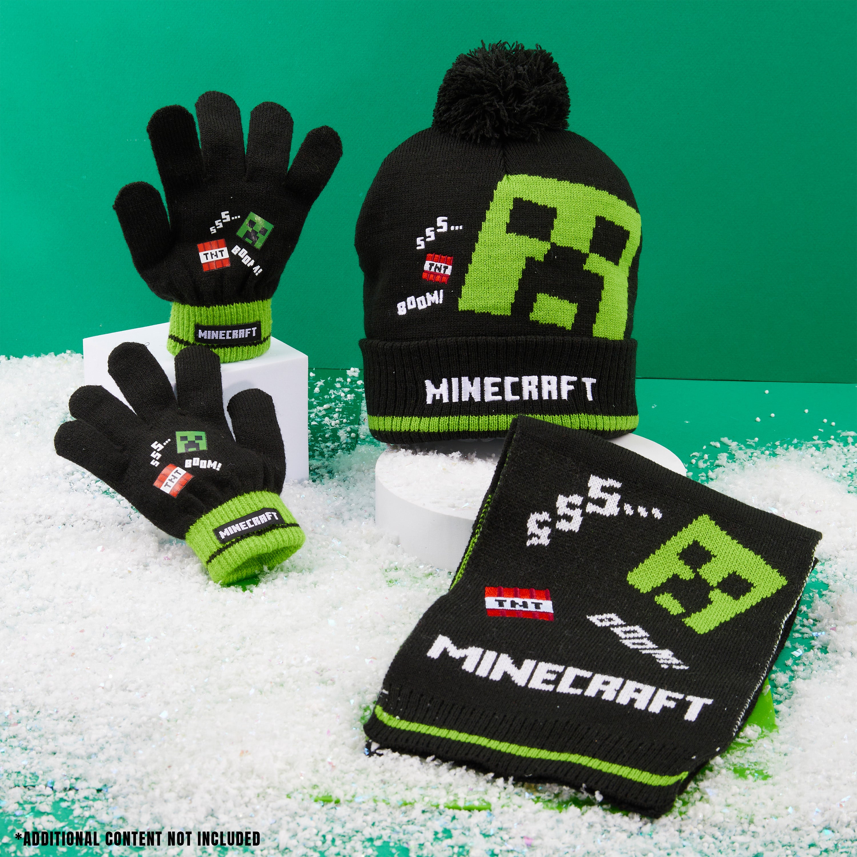 minecraft-creeper-ensemble-bonnet-hiver-enfant-3-pi-ces image 2