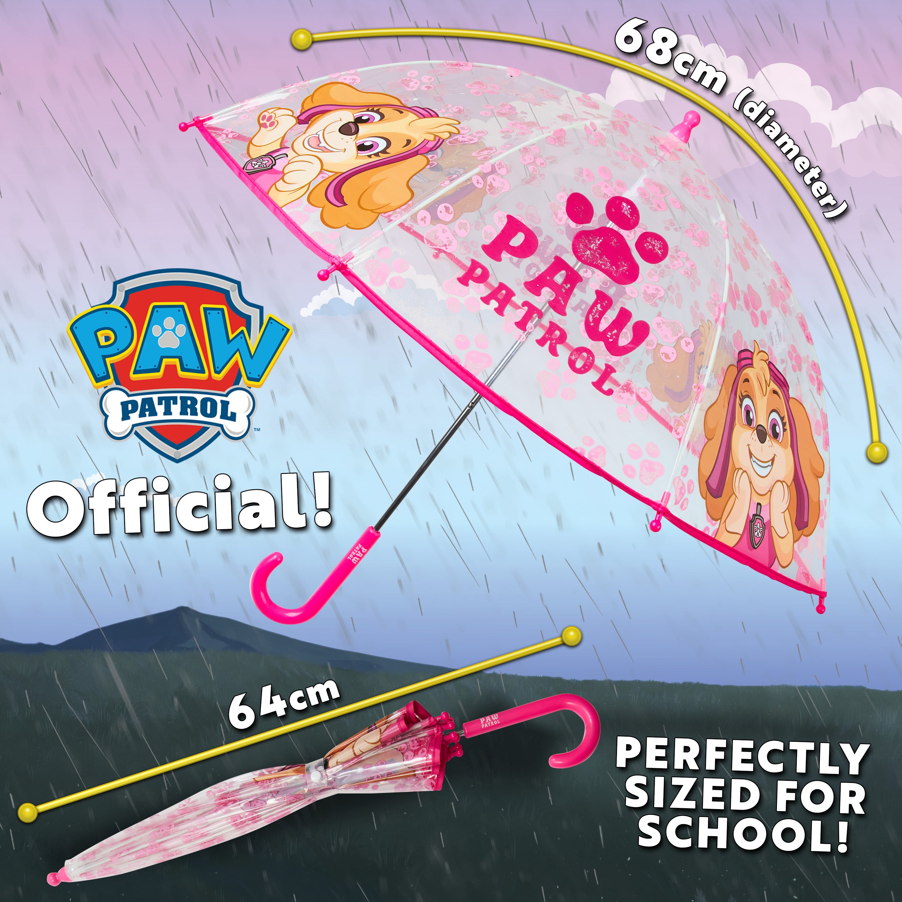 paw-patrol-parapluie-enfant-skye-d-me-transparent-canne image 6