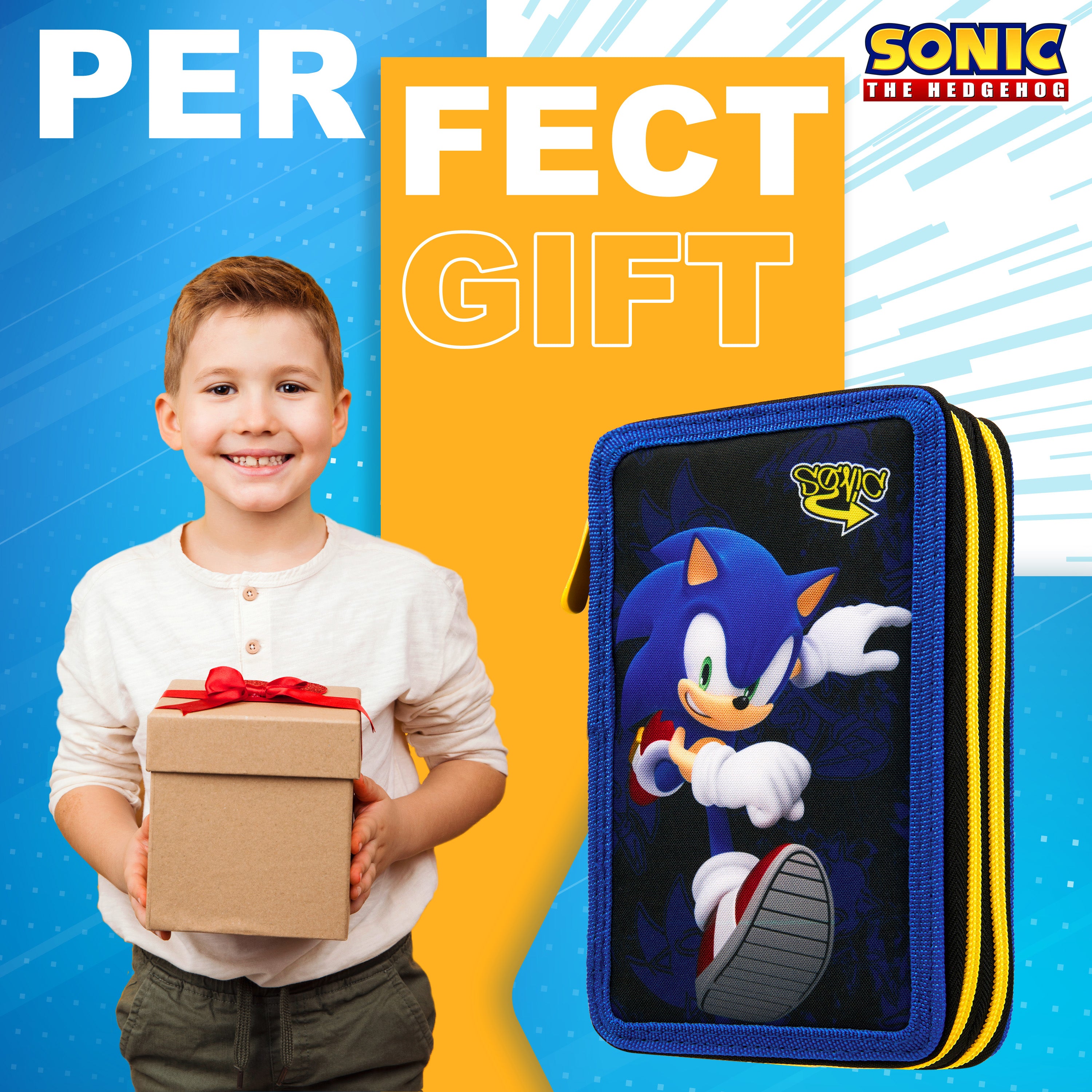 get-trend-school-trousse-sonic-garnie-2-compartiments image 3