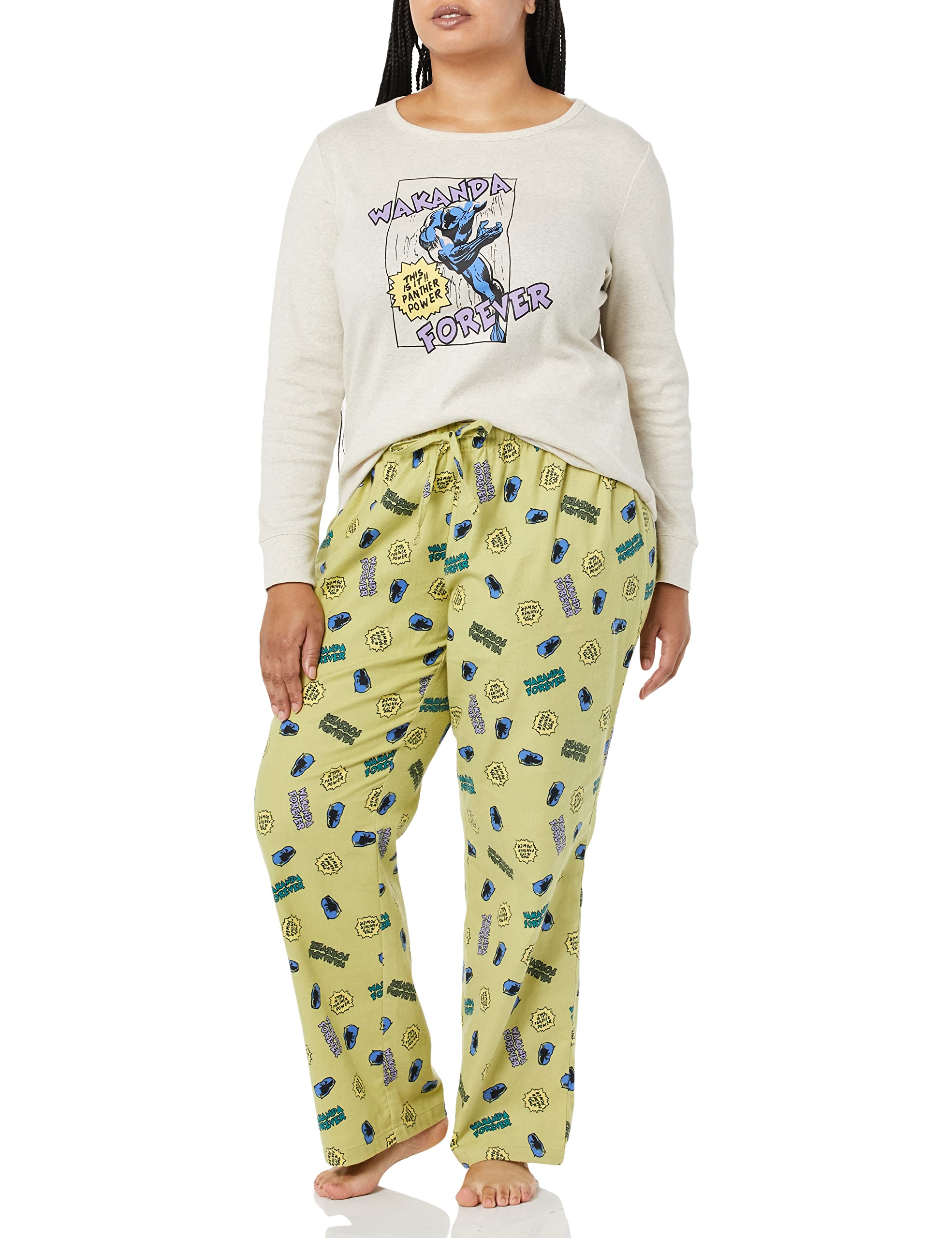 amazon-essentials-marvel-black-panther-pyjama-flanelle-femme image 4