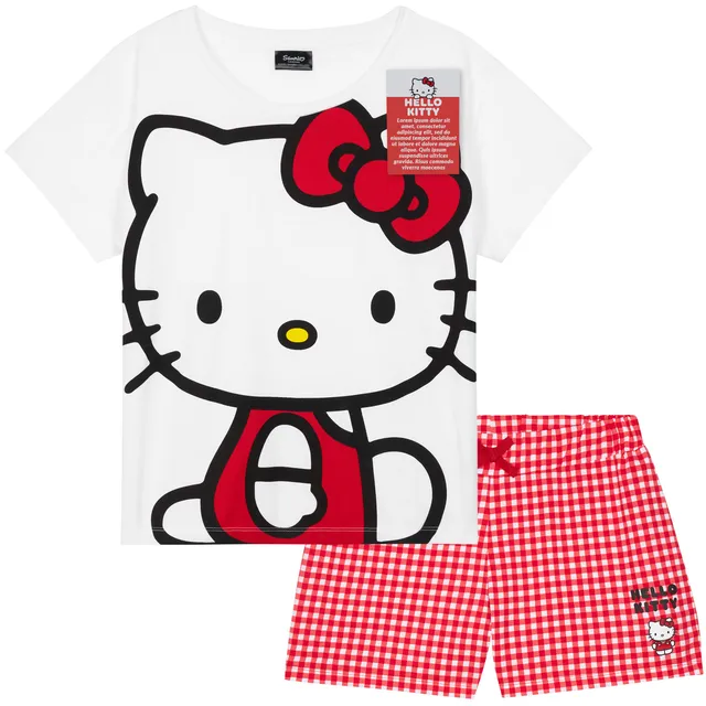 hello-kitty-pyjama-femme-short-manches-courtes-ensemble-nuit image 1