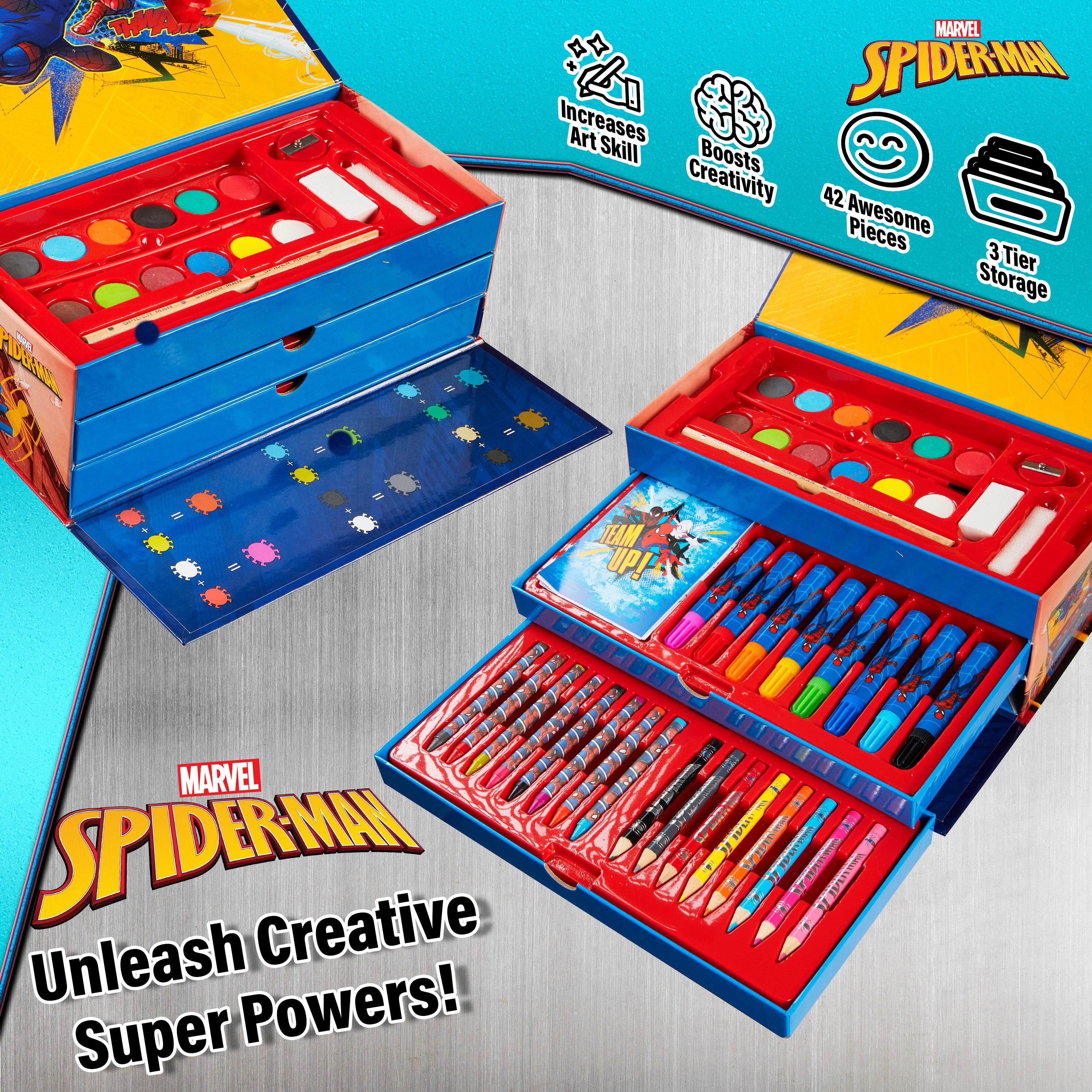 marvel-mallette-dessin-enfant-spiderman-feutres-peinture image 4