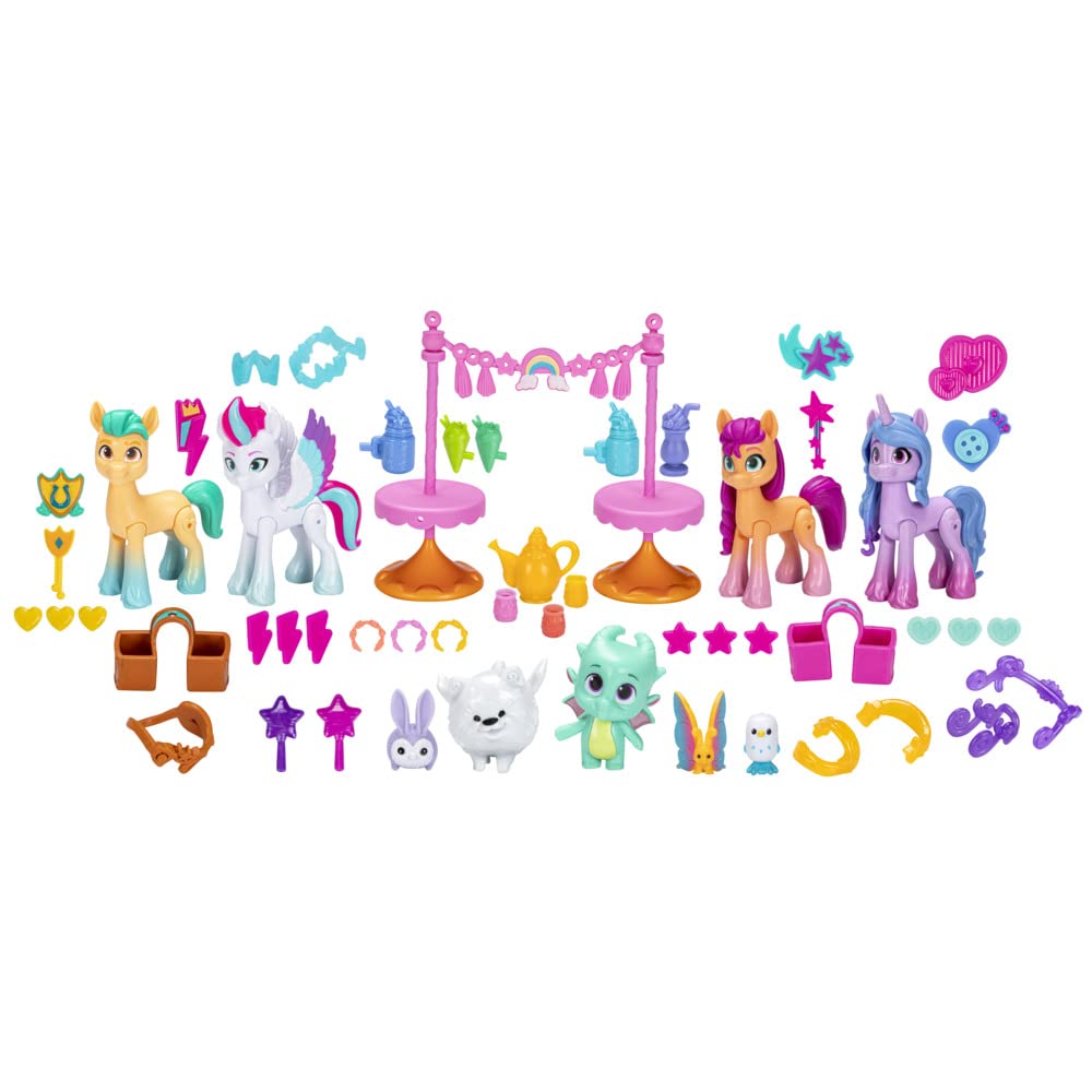 my-little-pony-cr-e-ton-style-baie-port-poney-4-poneys-50-accessoires image 3