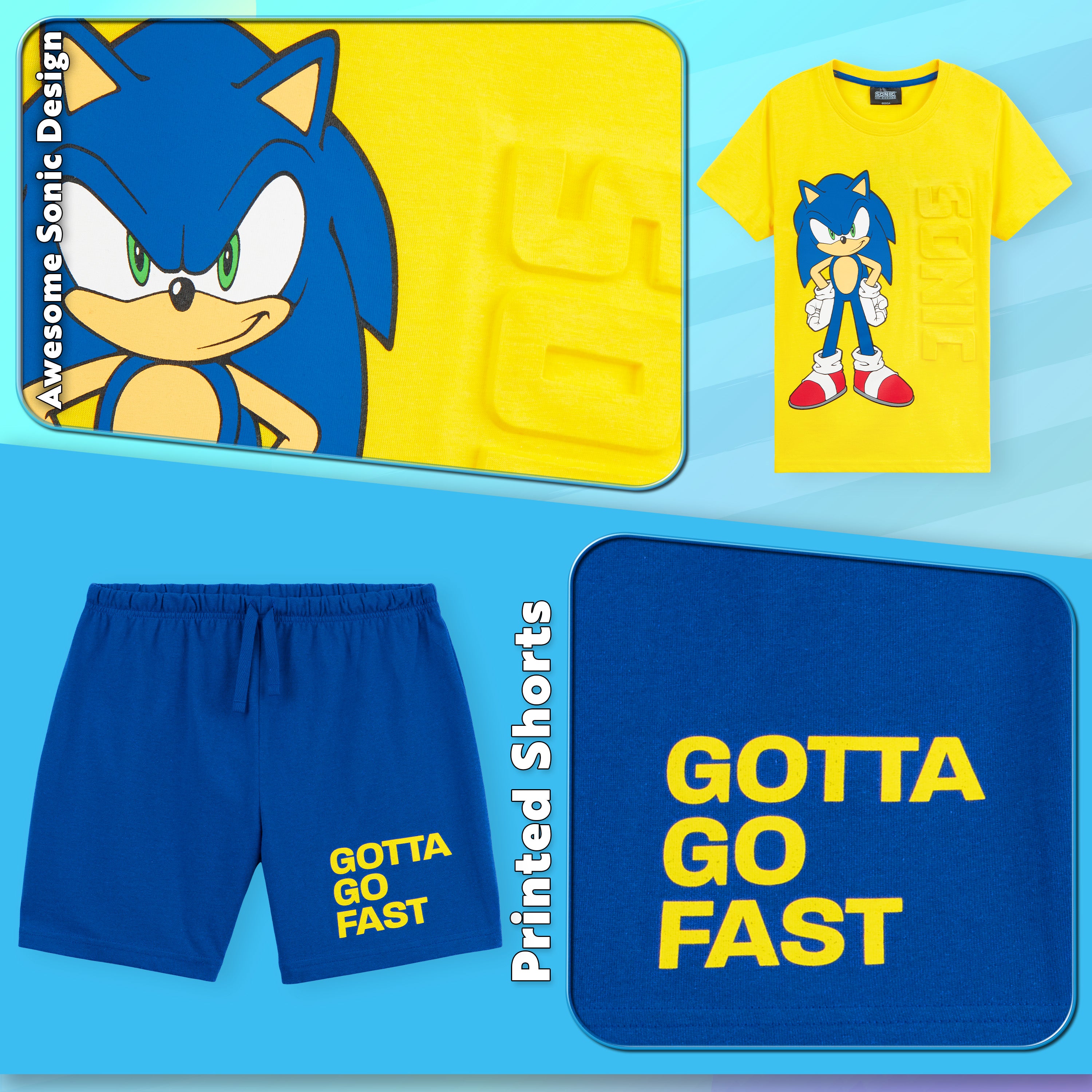 sonic-boys-pyjama-enfant-court-coton-t-gamer image 5
