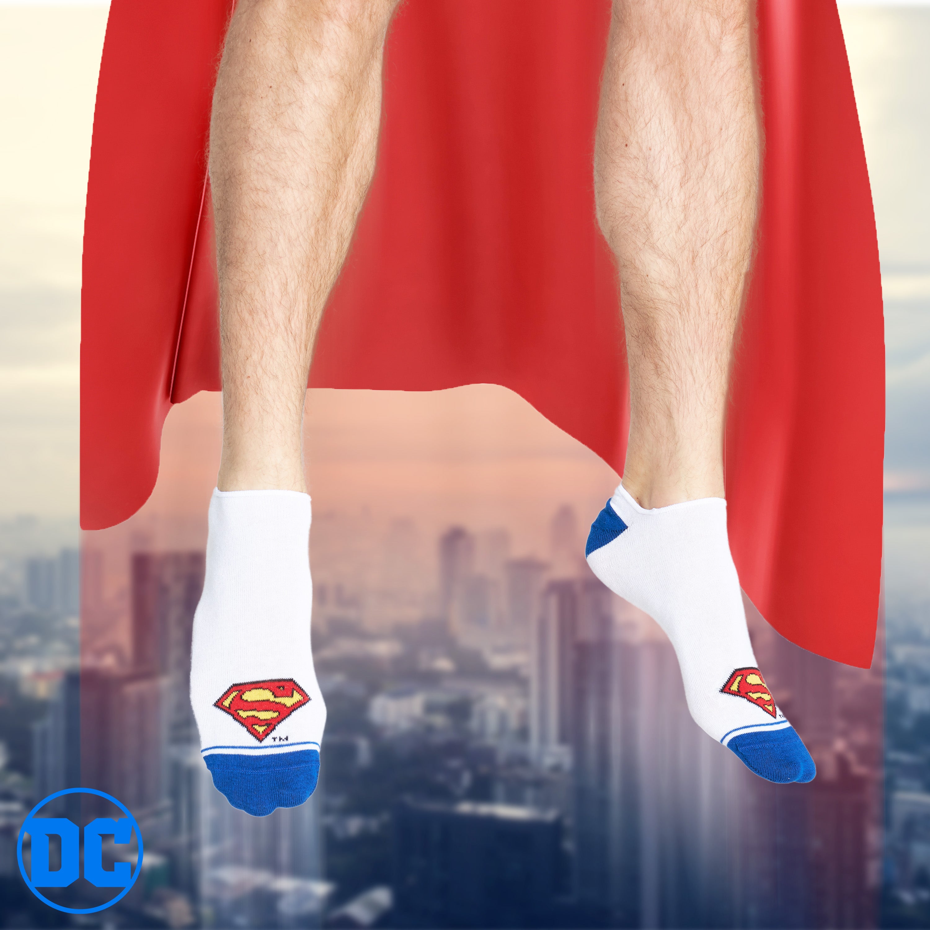 dc-comics-batman-superman-socquettes-invisibles-homme-lot-de-5-coton image 6
