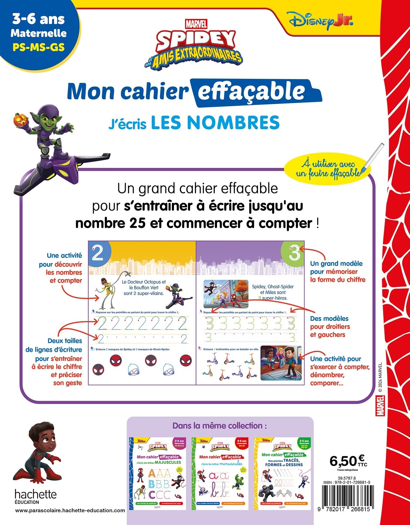 spidey-et-amis-cahier-effa-able-nombres-3-6-ans image 2