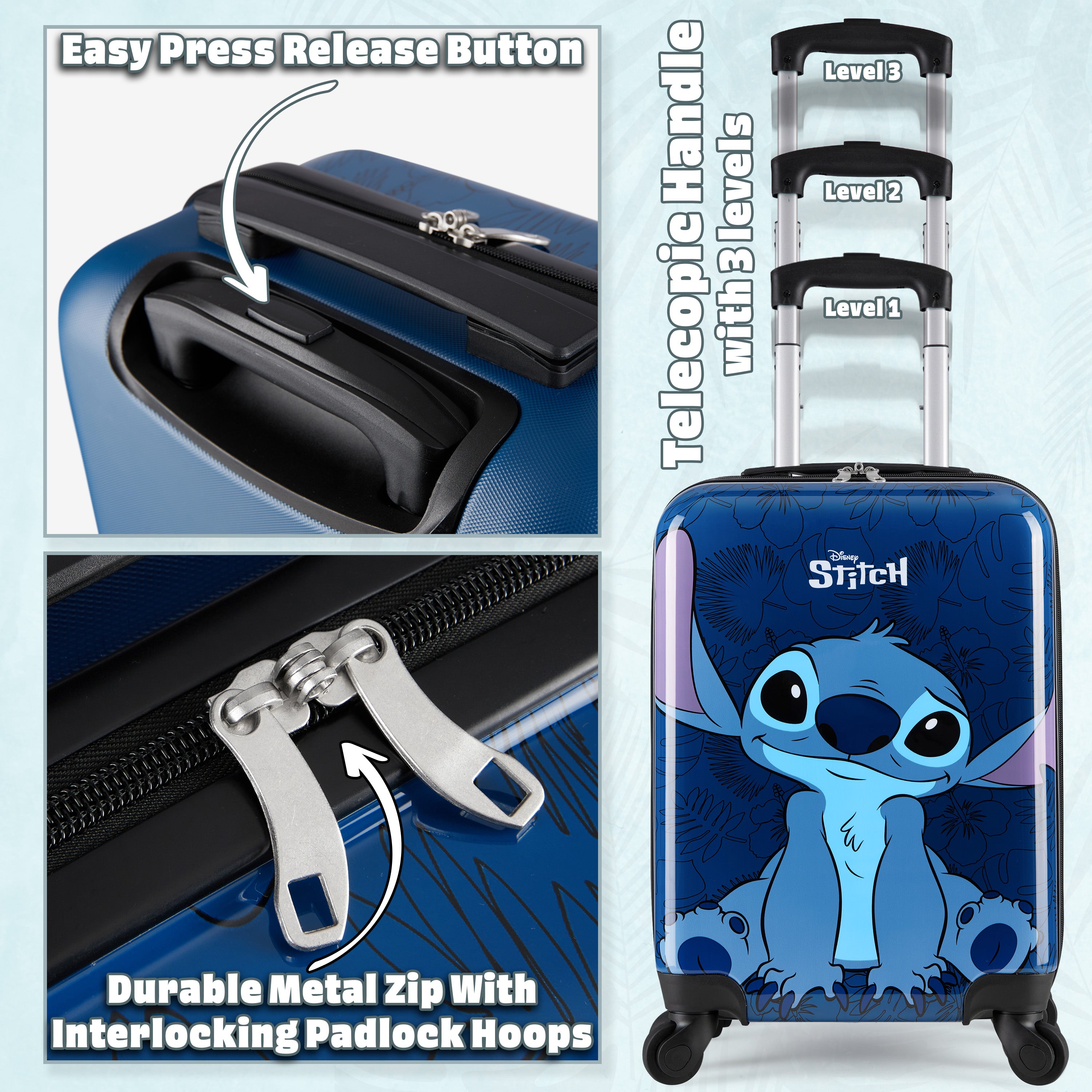 disney-stitch-valise-rigide-enfant-30-l-cabine-bleue image 5