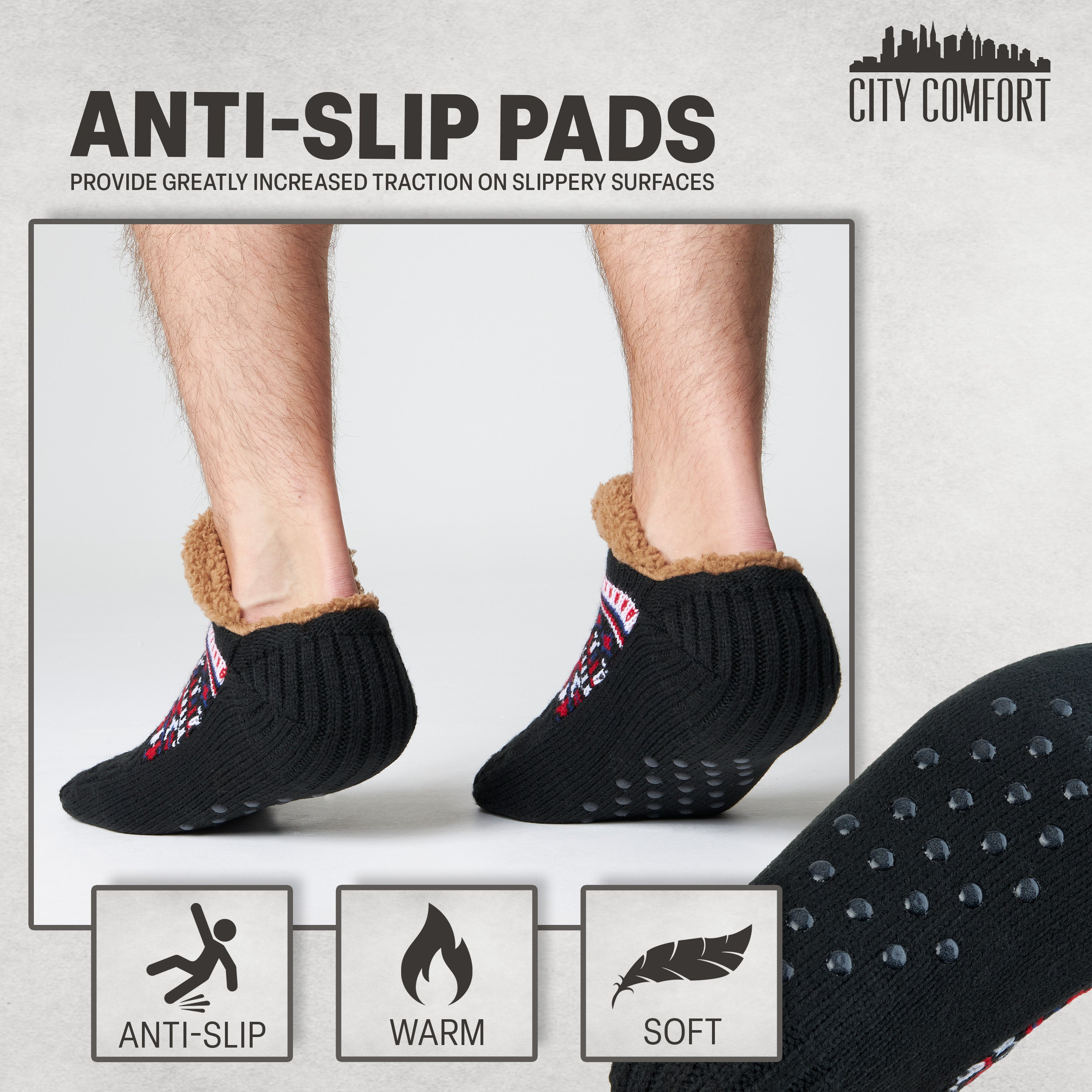 citycomfort-chaussettes-pantoufles-homme-marine-6-9-5 image 6
