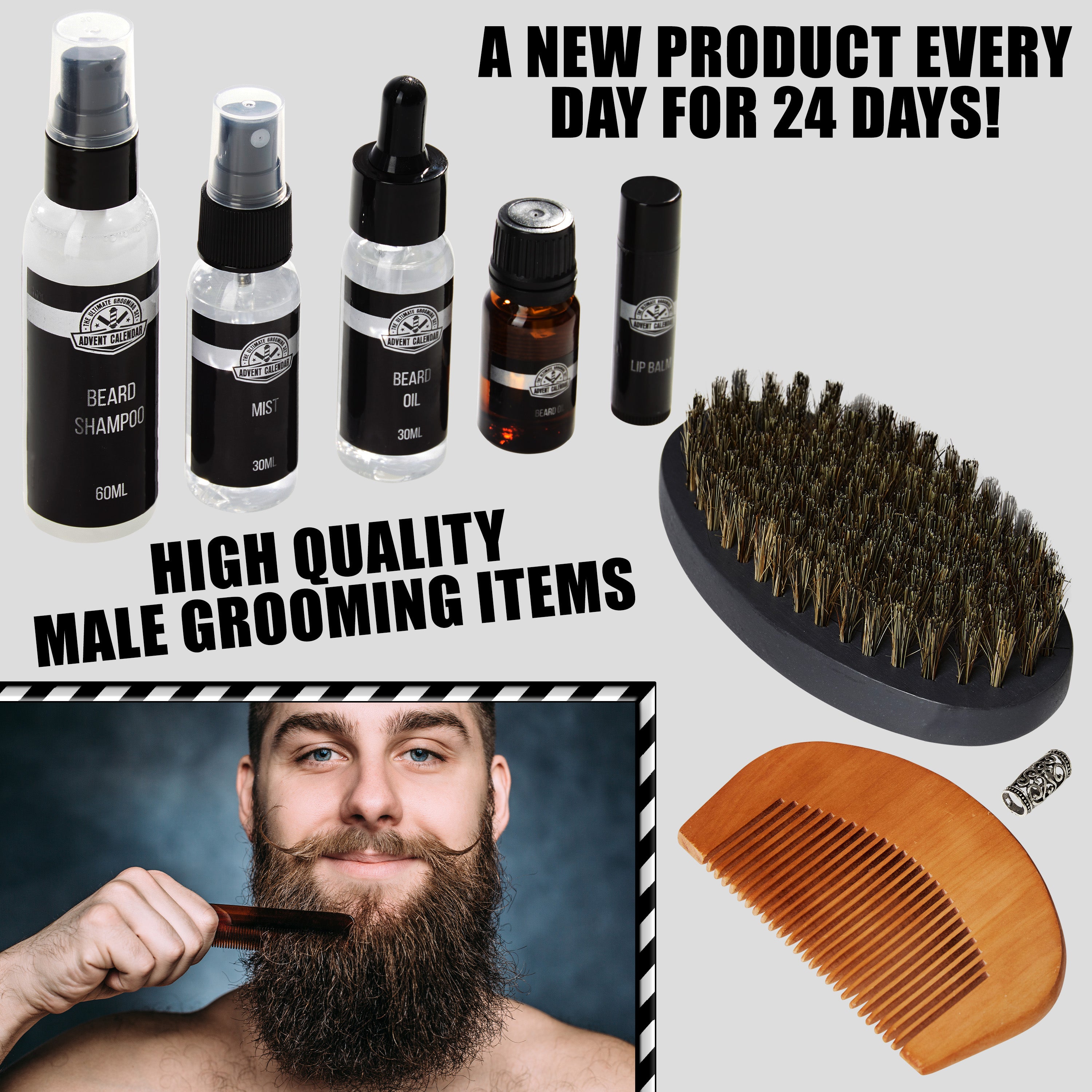 kreativekraft-kit-barbe-homme-coffret-soin-24-surprises-trousse image 4