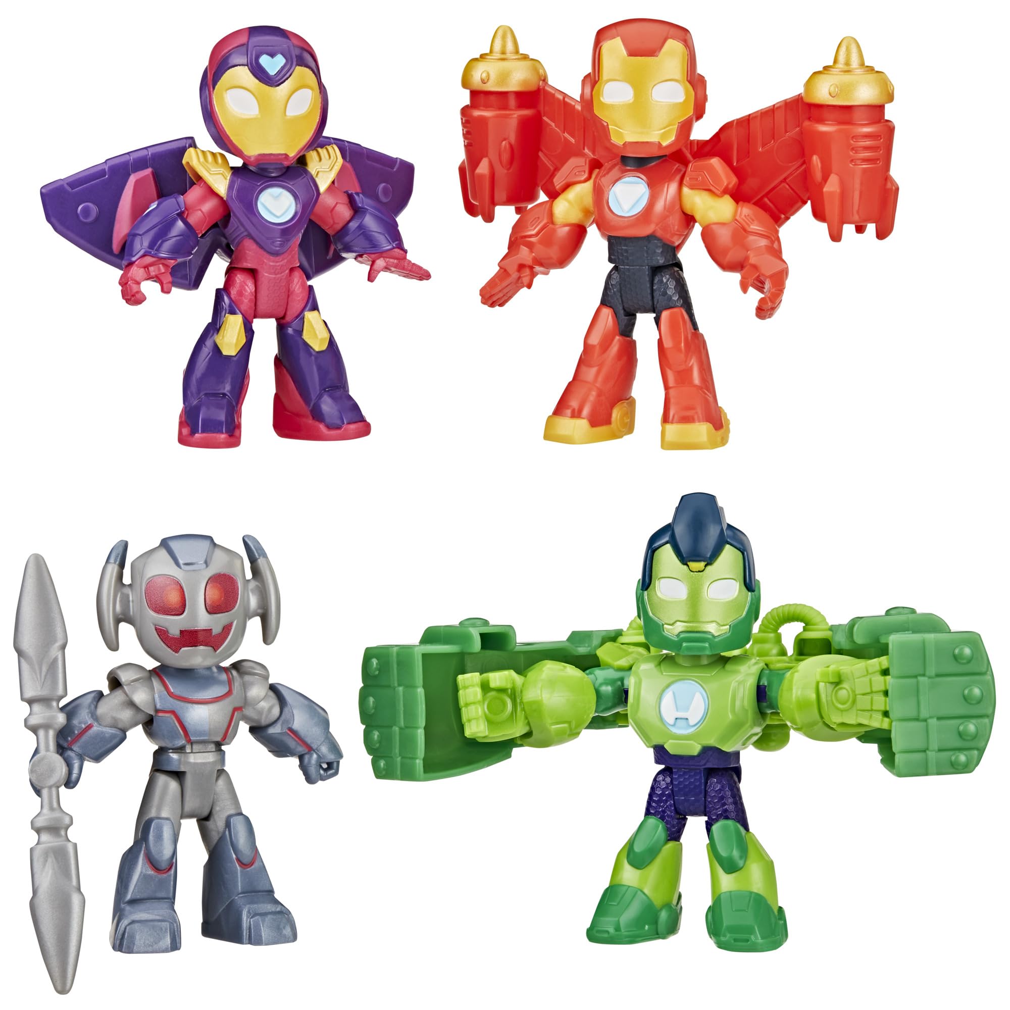 marvel-iron-man-pack-figurines-avengers-5-armure-disney-jr image 8