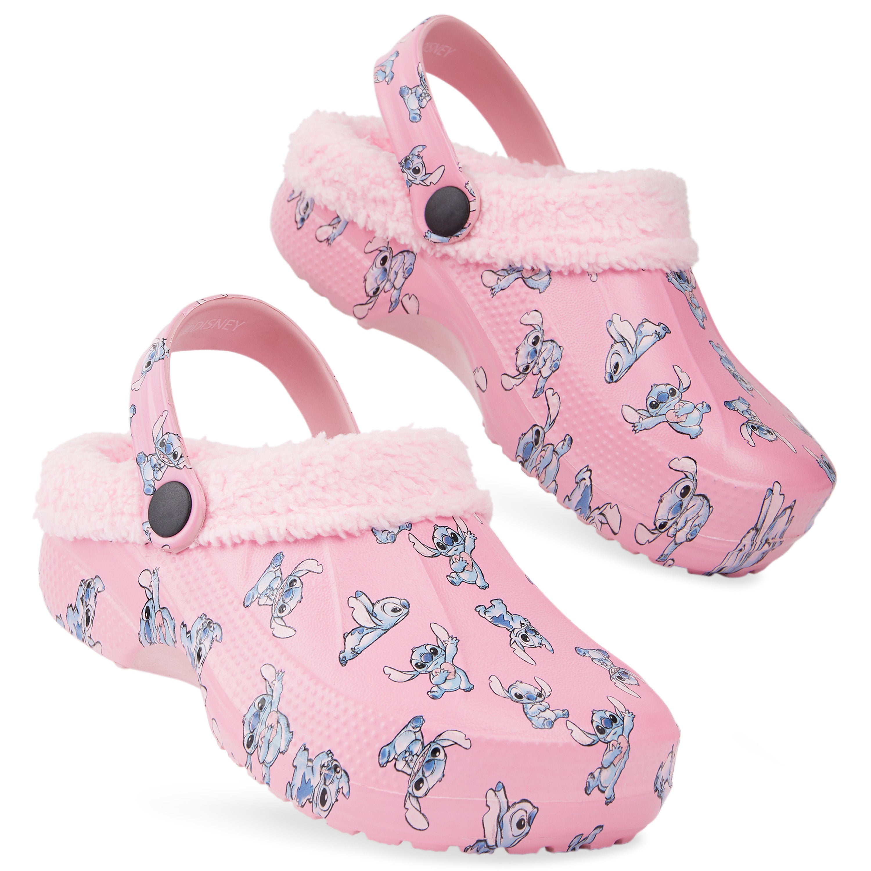 disney-stitch-sabots-enfant-polaire-breloques-bleus image 1