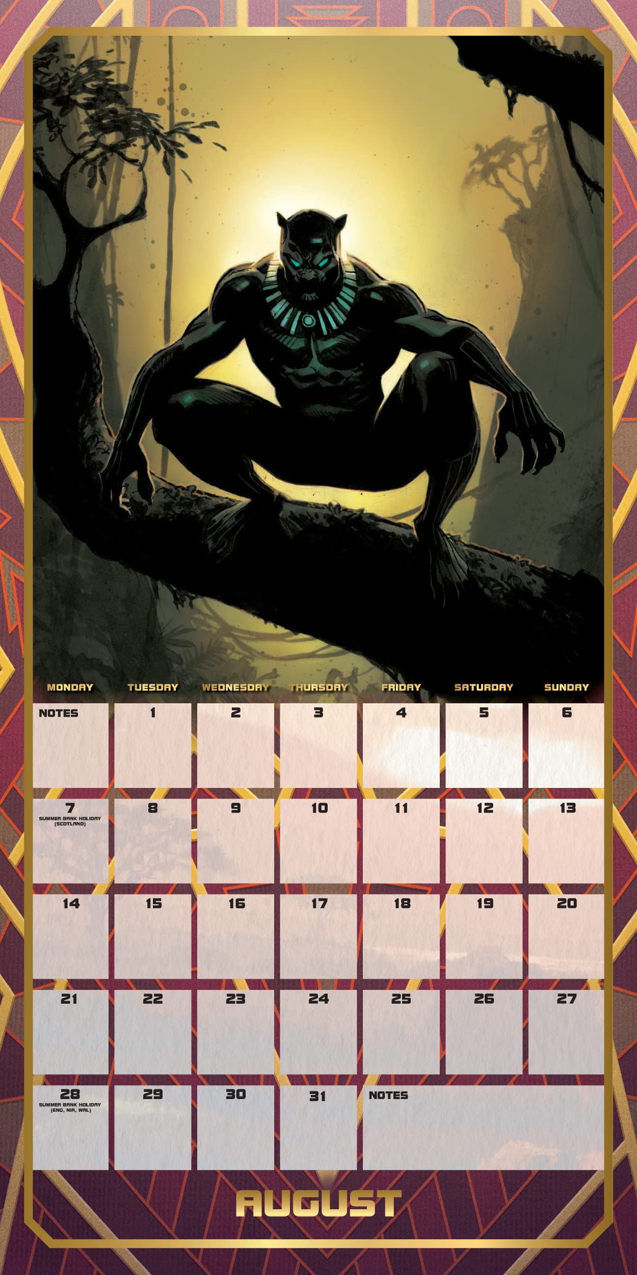 marvel-black-panther-calendrier-mural-carr-2023 image 4