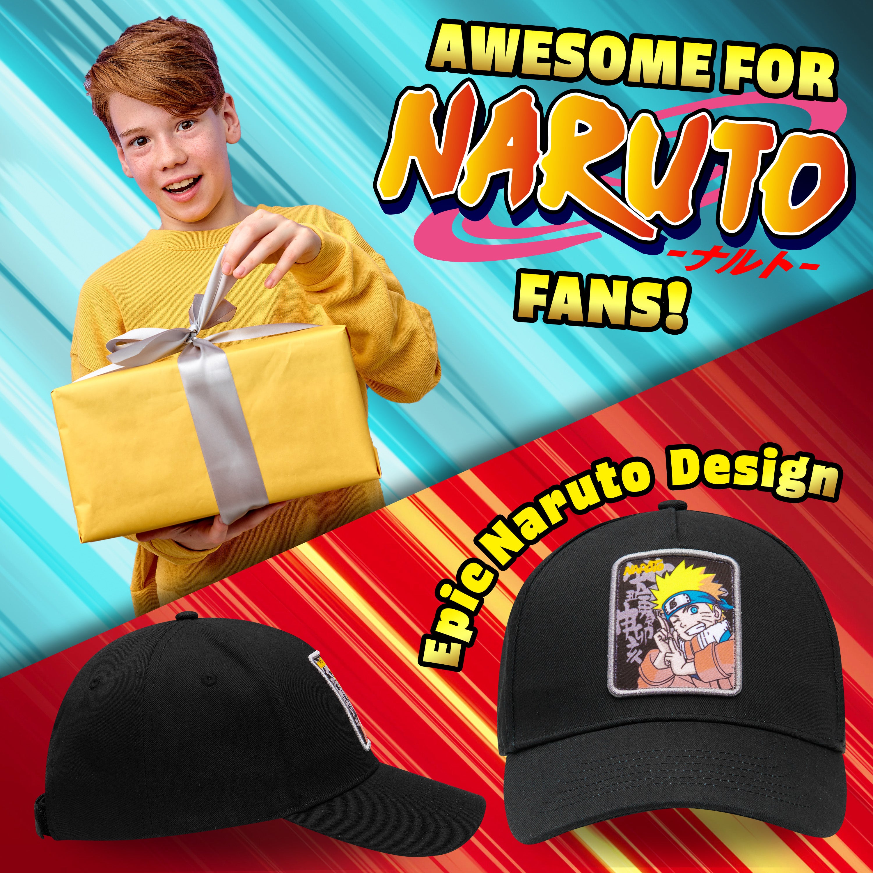 naruto-casquette-gar-on-baseball-coton-noir-r-glable-t image 4