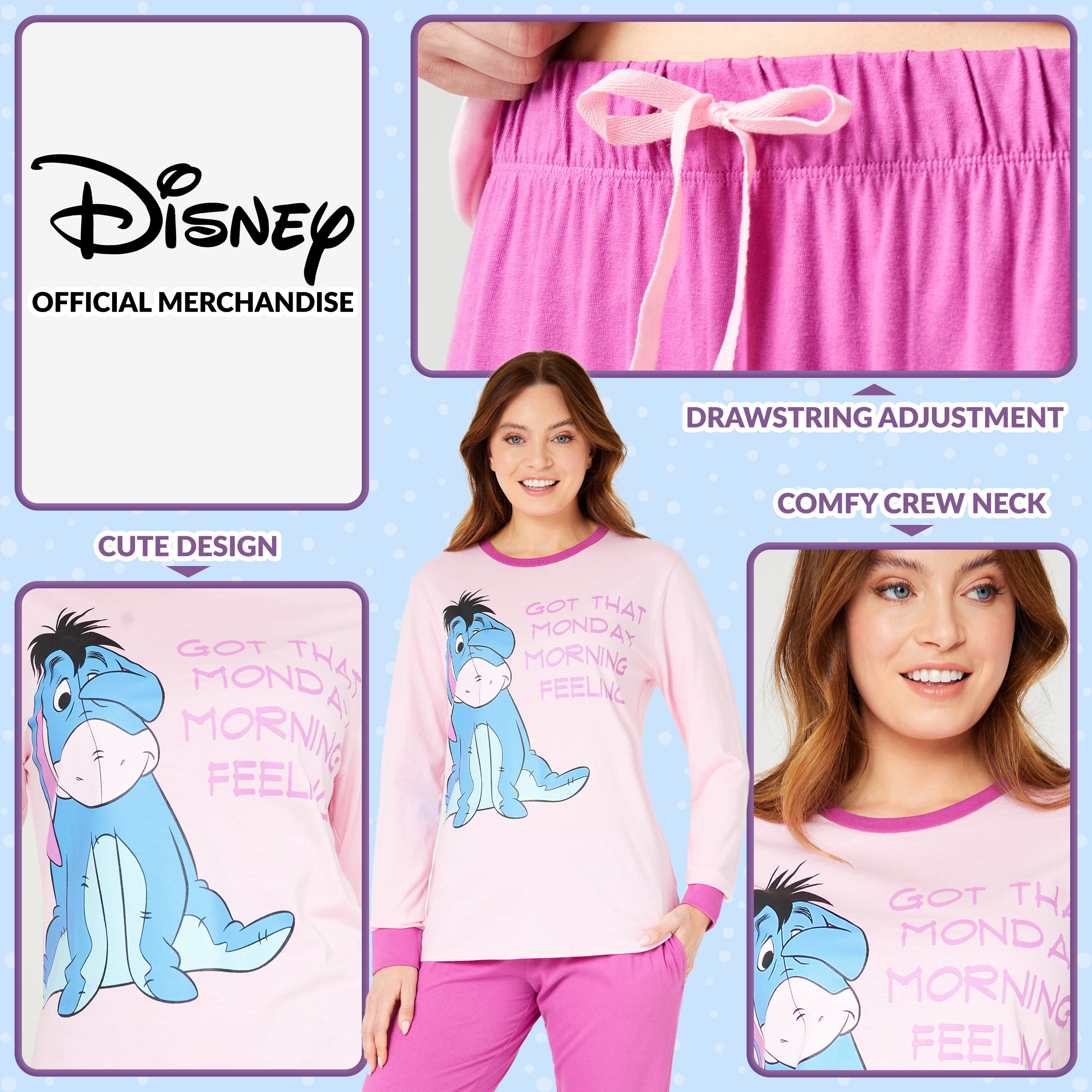 disney-bourriquet-pyjama-femme-coton-manches-longues image 5