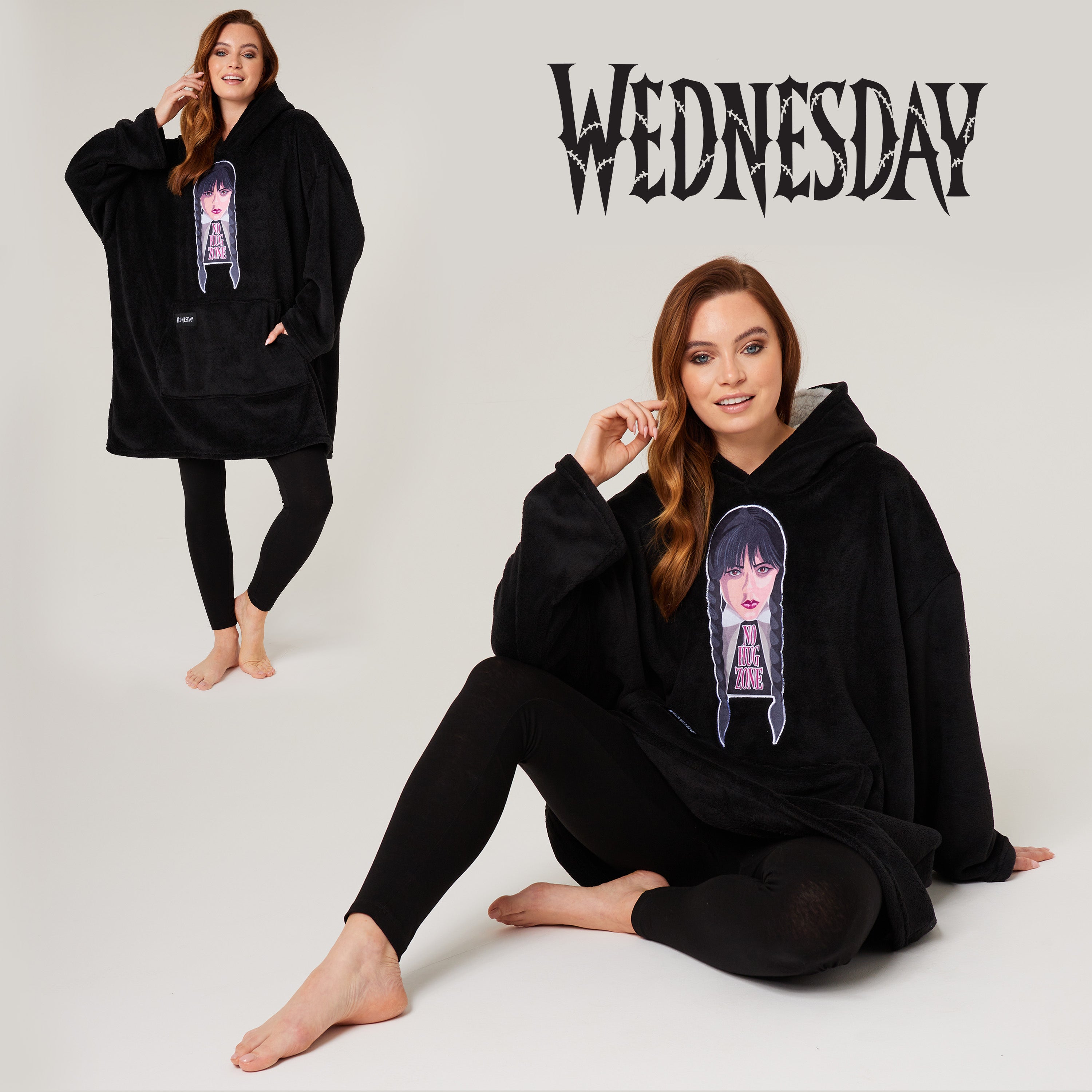 get-trend-wednesday-sweat-plaid-femme-noir-oversized image 5