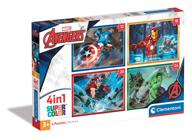 marvel-avengers-puzzle-4-en-1-clementoni-21525-enfant-3-ans image 1