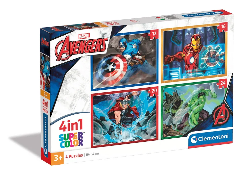 marvel-avengers-puzzle-4-en-1-clementoni-21525-enfant-3-ans image 1