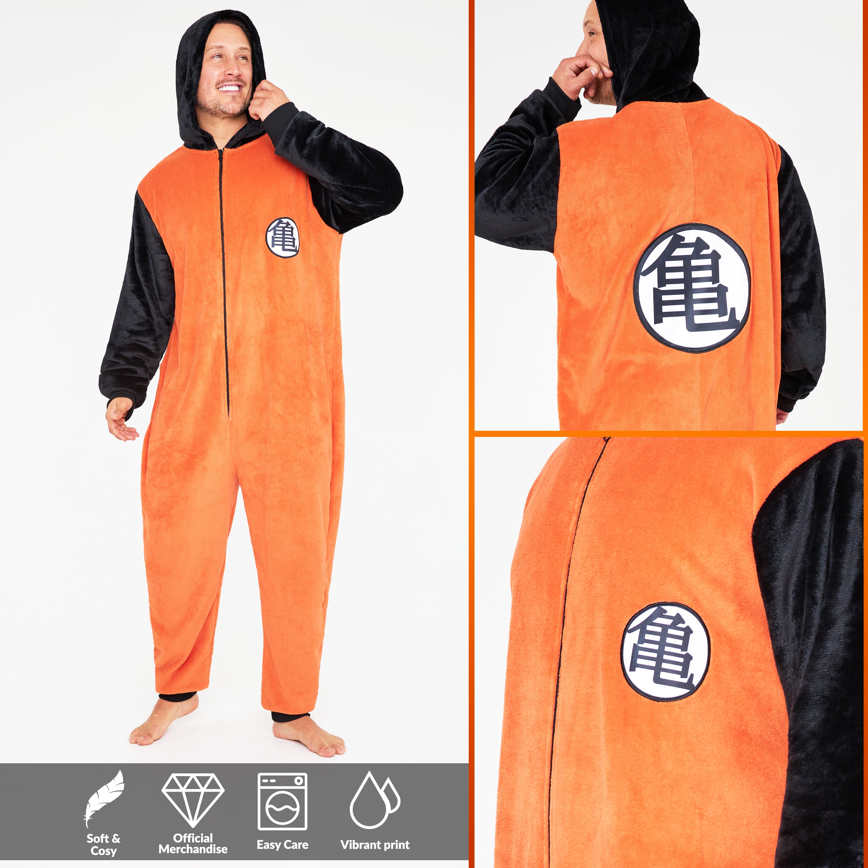 get-trend-men-combinaison-dragon-ball-z-polaire-capuche-orange image 3