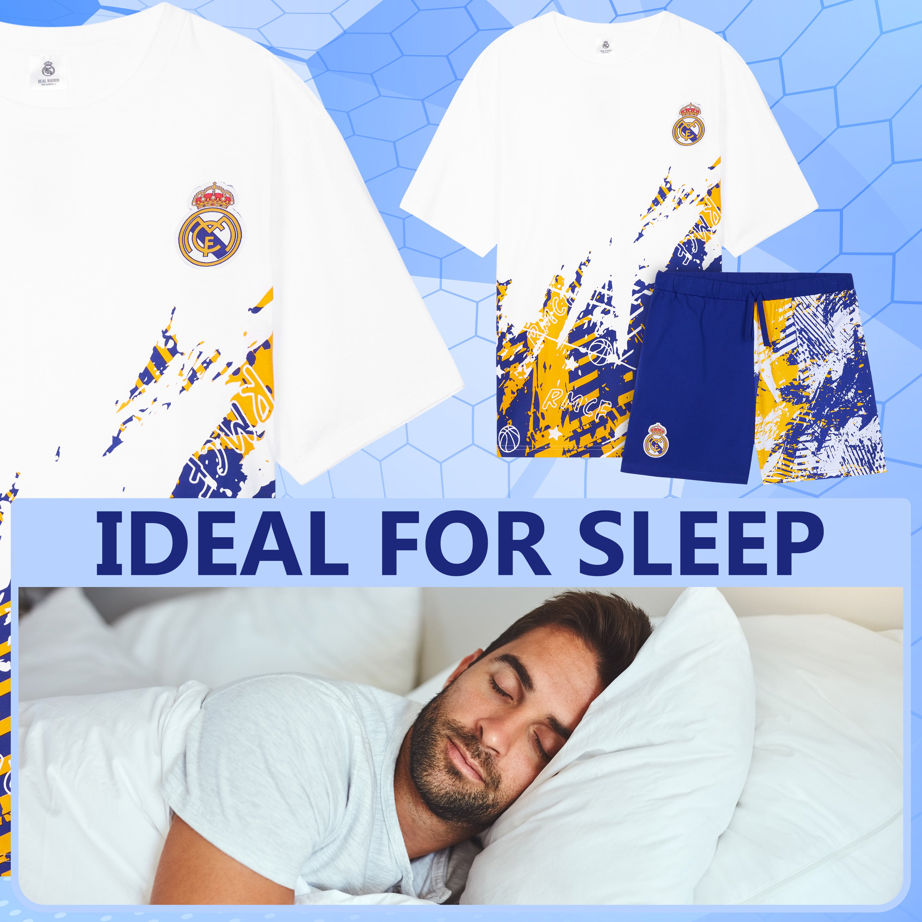 get-trend-football-pyjama-short-homme-t-respirant-taille-m image 2