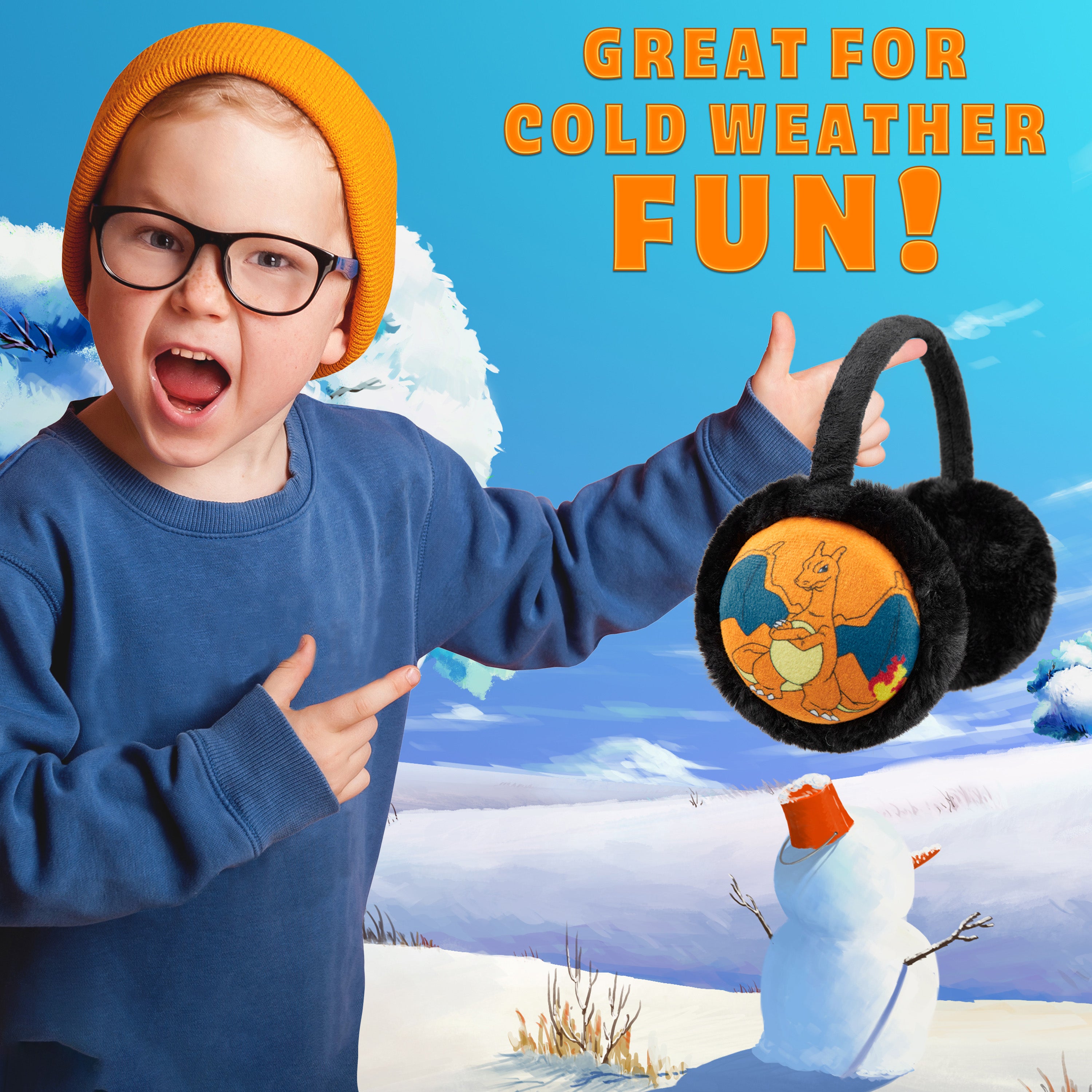 pok-mon-cache-oreilles-enfant-dracaufeu-polaire-chaud image 5