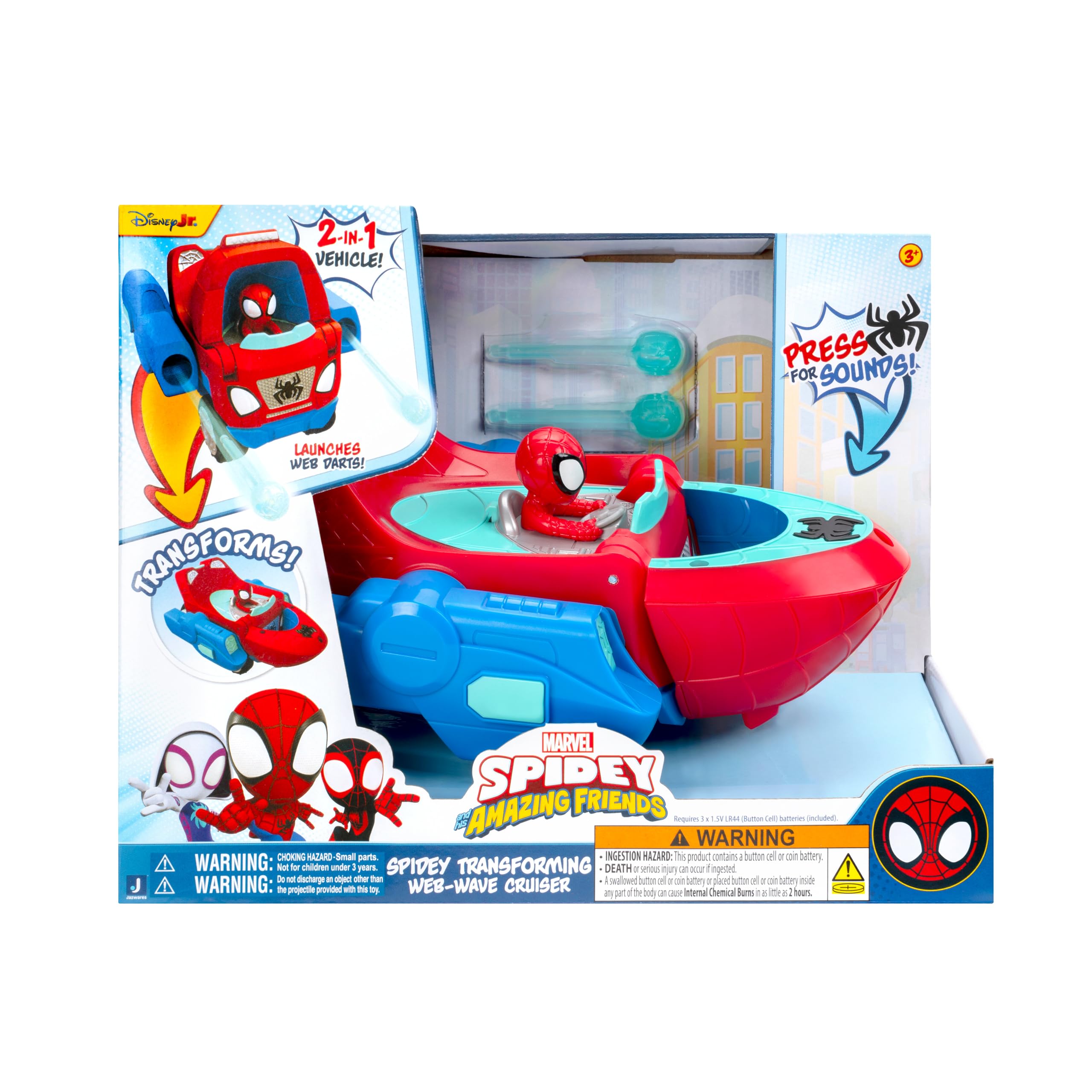 marvel-spidey-web-wave-cruiser-v-hicule-2-en-1-22-9-cm image 1
