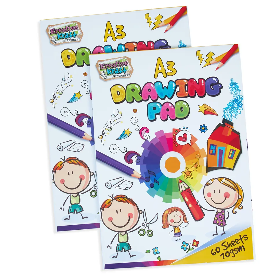 get-trend-arts-crafts-bloc-dessin-a3-enfant-lot-de-2-70g image 1