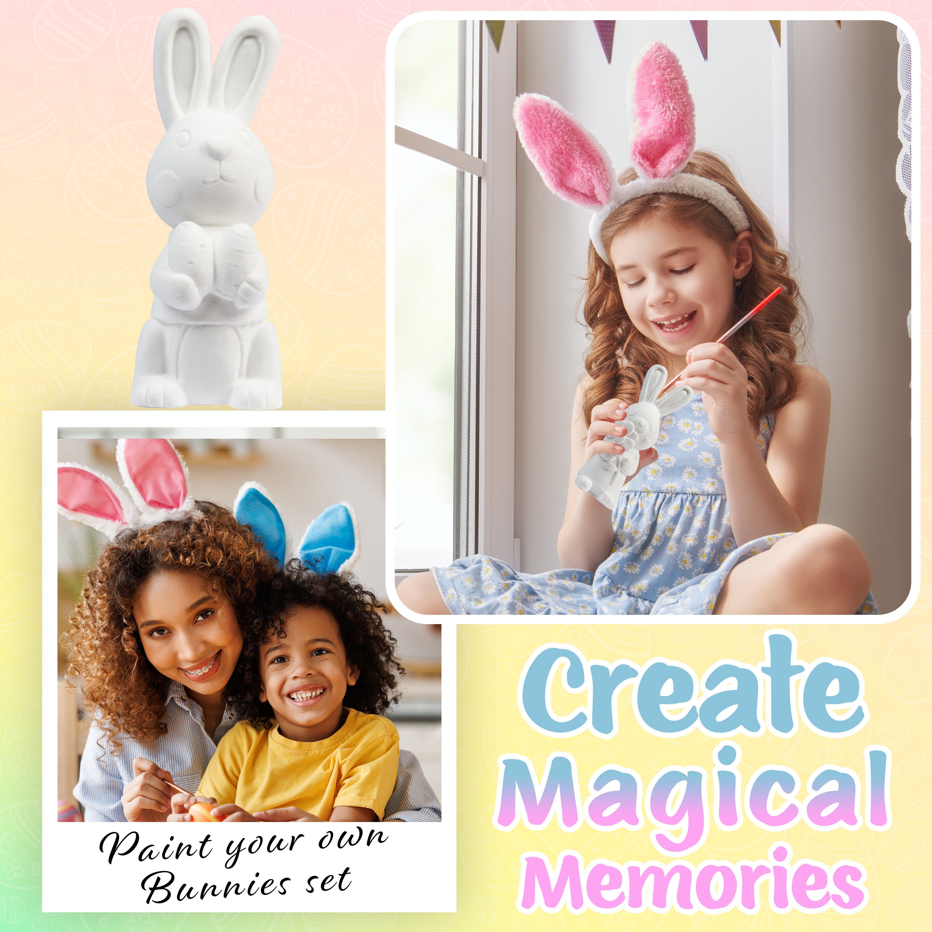 kreativekraft-kit-peinture-p-ques-lapins-4-pi-ces image 1