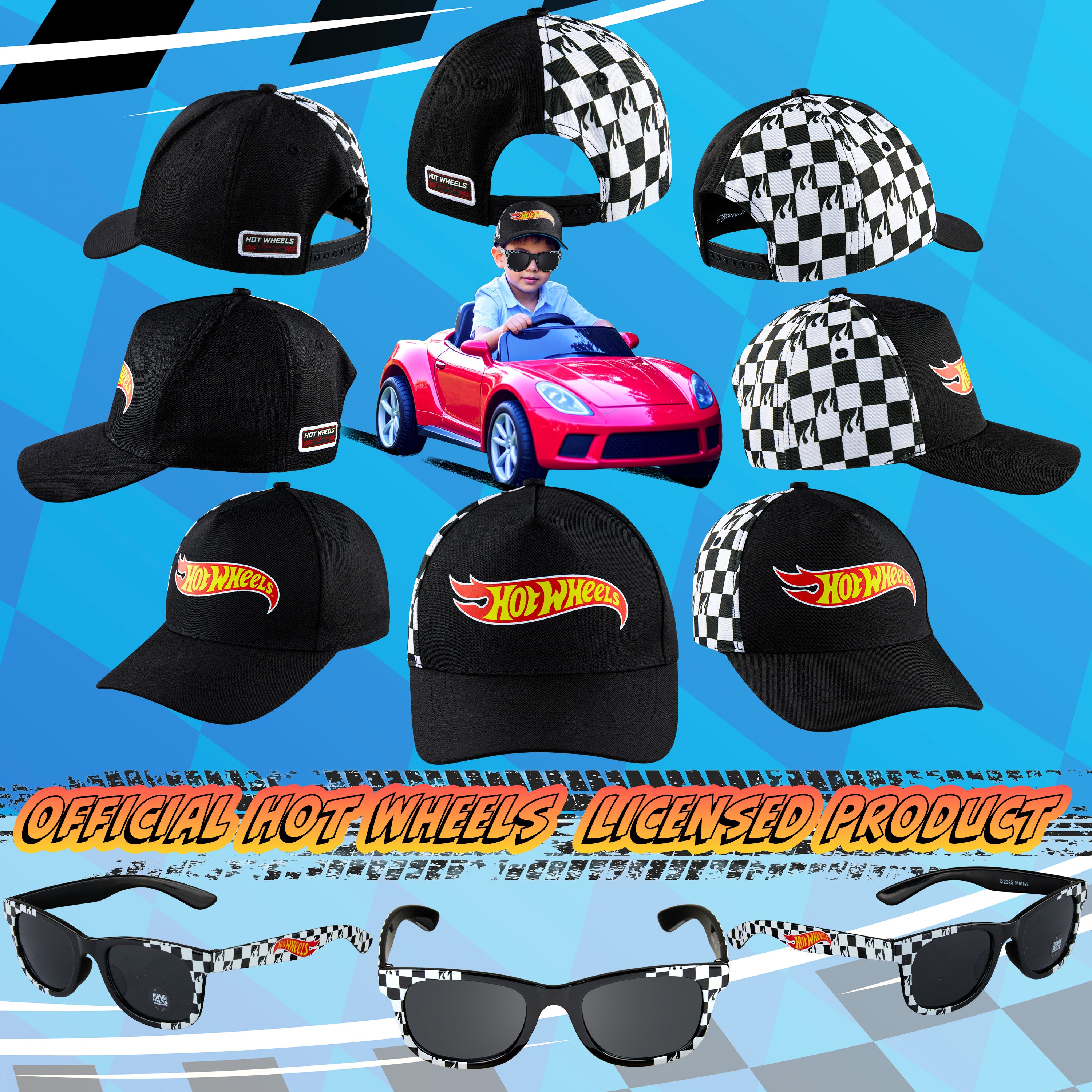 hot-wheels-casquette-lunettes-gar-on-noir-protection-uv image 4