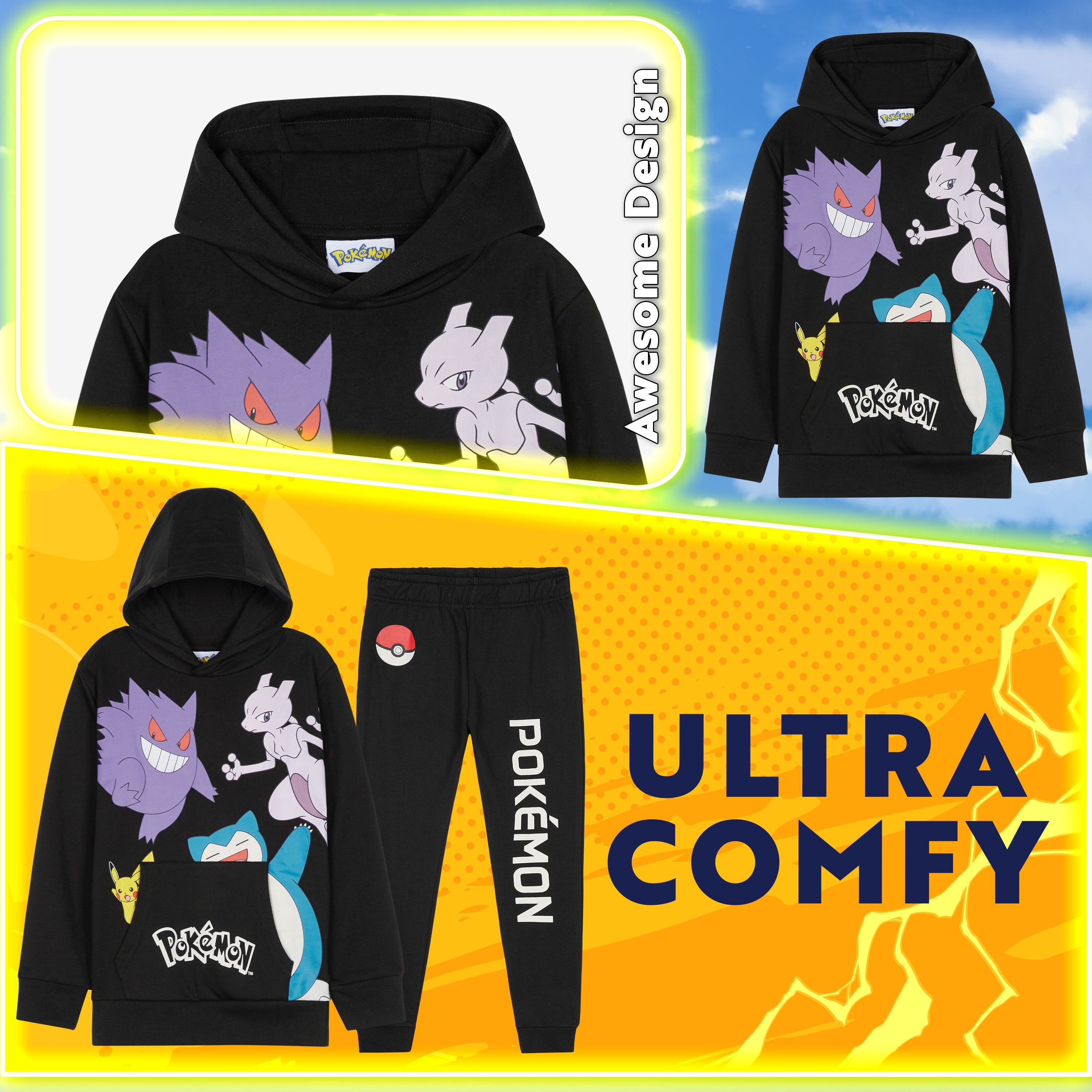 pok-mon-surv-tement-gar-on-hoodie-9-10-ans image 5
