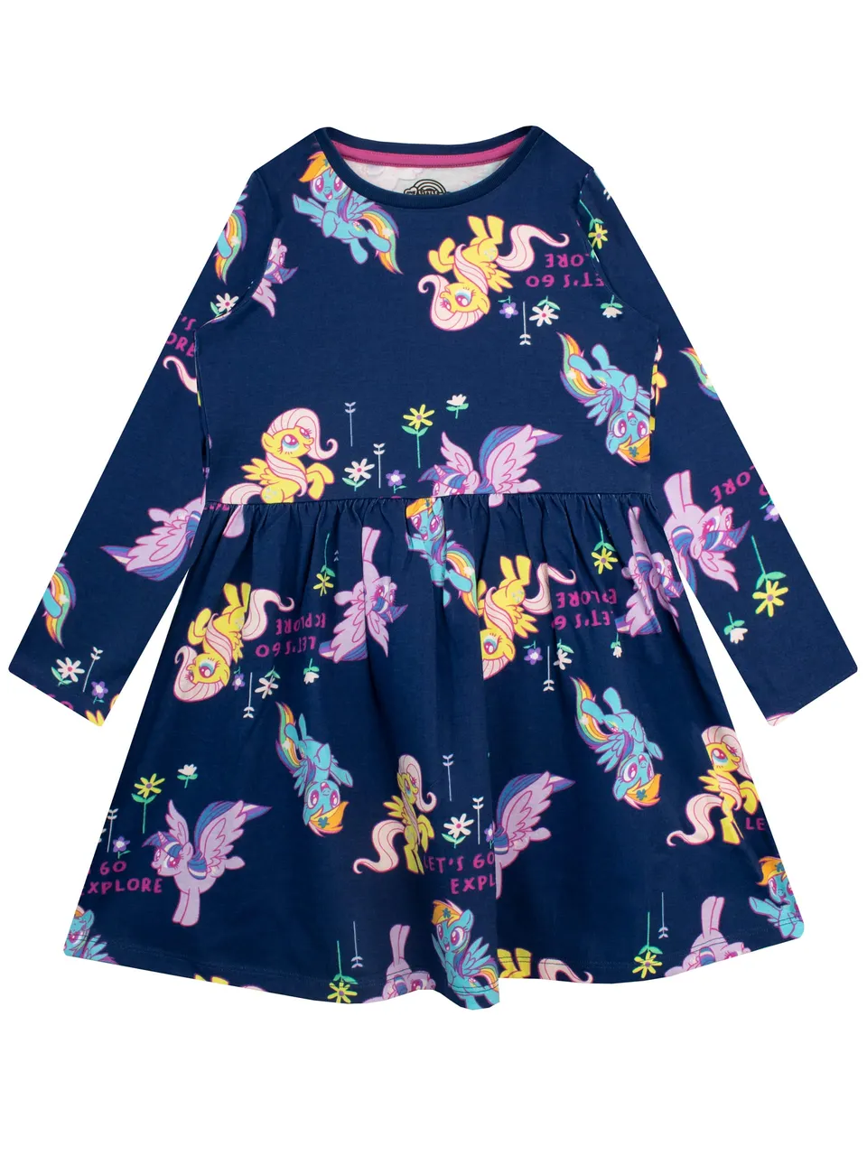 my-little-pony-robe-fille-bleu-marine-3-4-ans-manches-longues image 1
