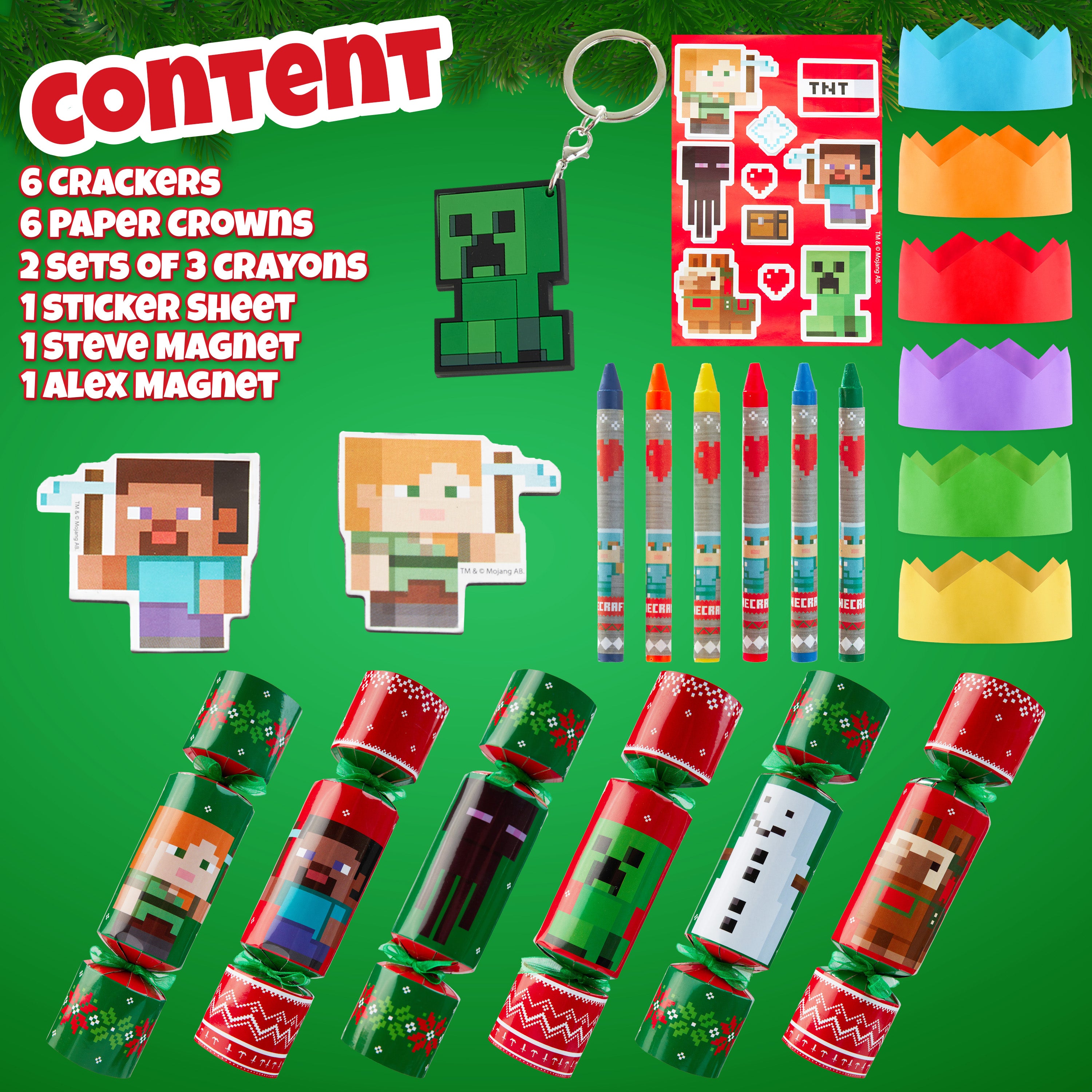 get-trend-minecraft-crackers-no-l-lot-6-mini-creeper-cadeaux image 6