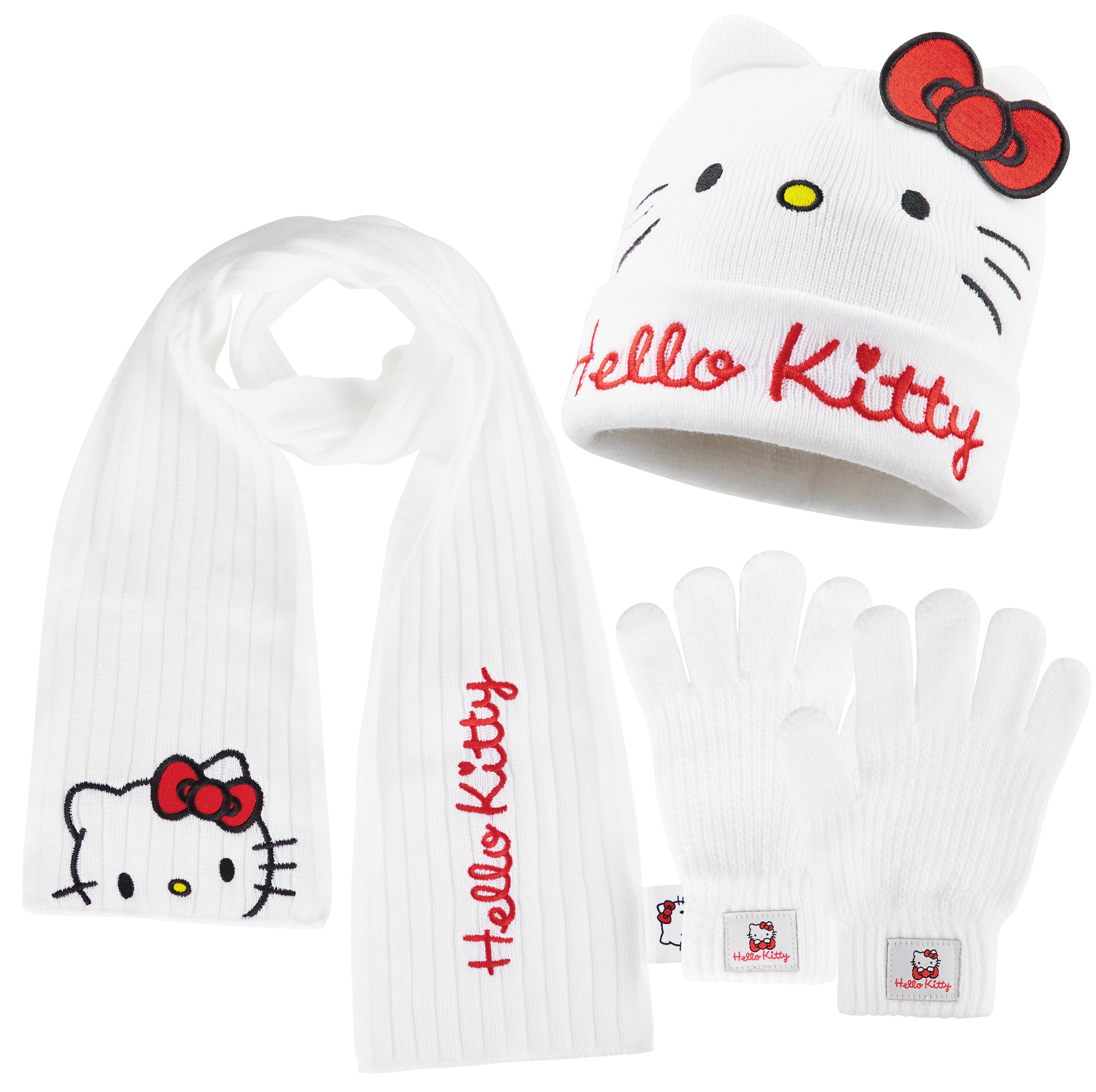 hello-kitty-ensemble-hiver-fille-bonnet-charpe-gants-3-pi-ces image 1
