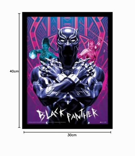 marvel-black-panther-affiche-encadr-e-30x40-wakanda-forever image 4