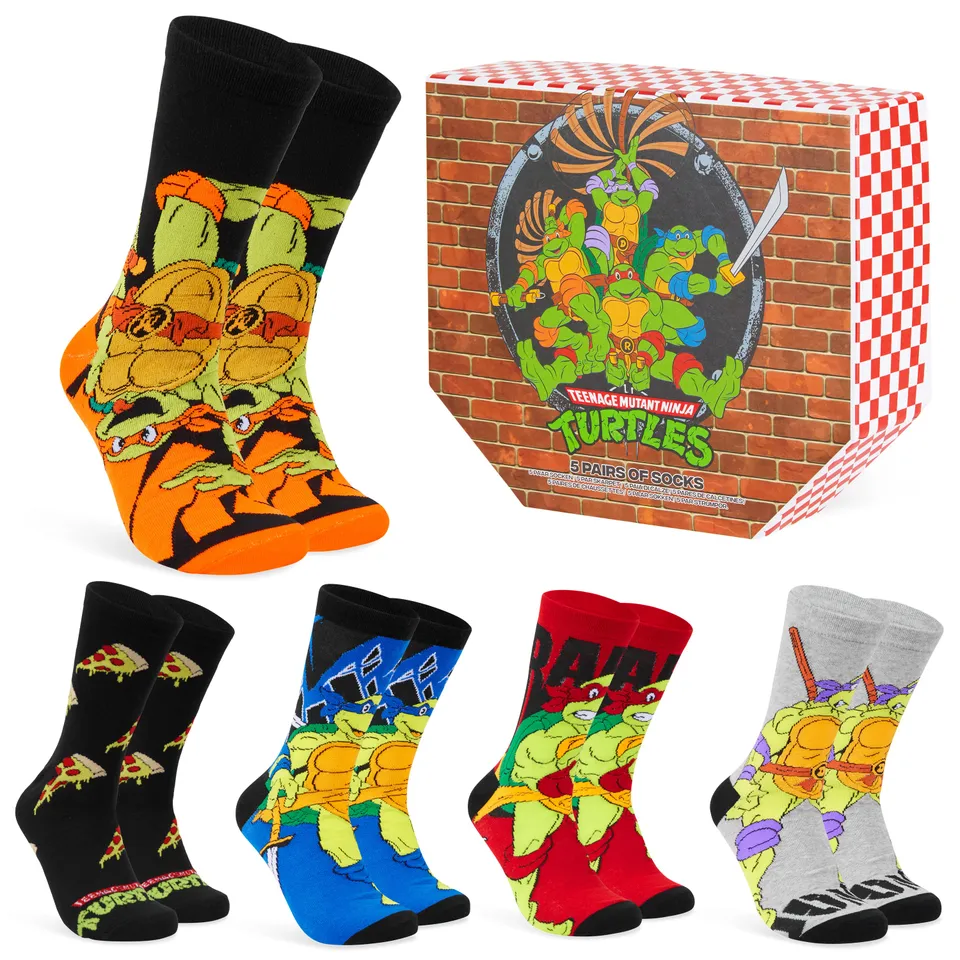 get-trend-men-chaussettes-homme-tortues-ninja-x5-coton image 1