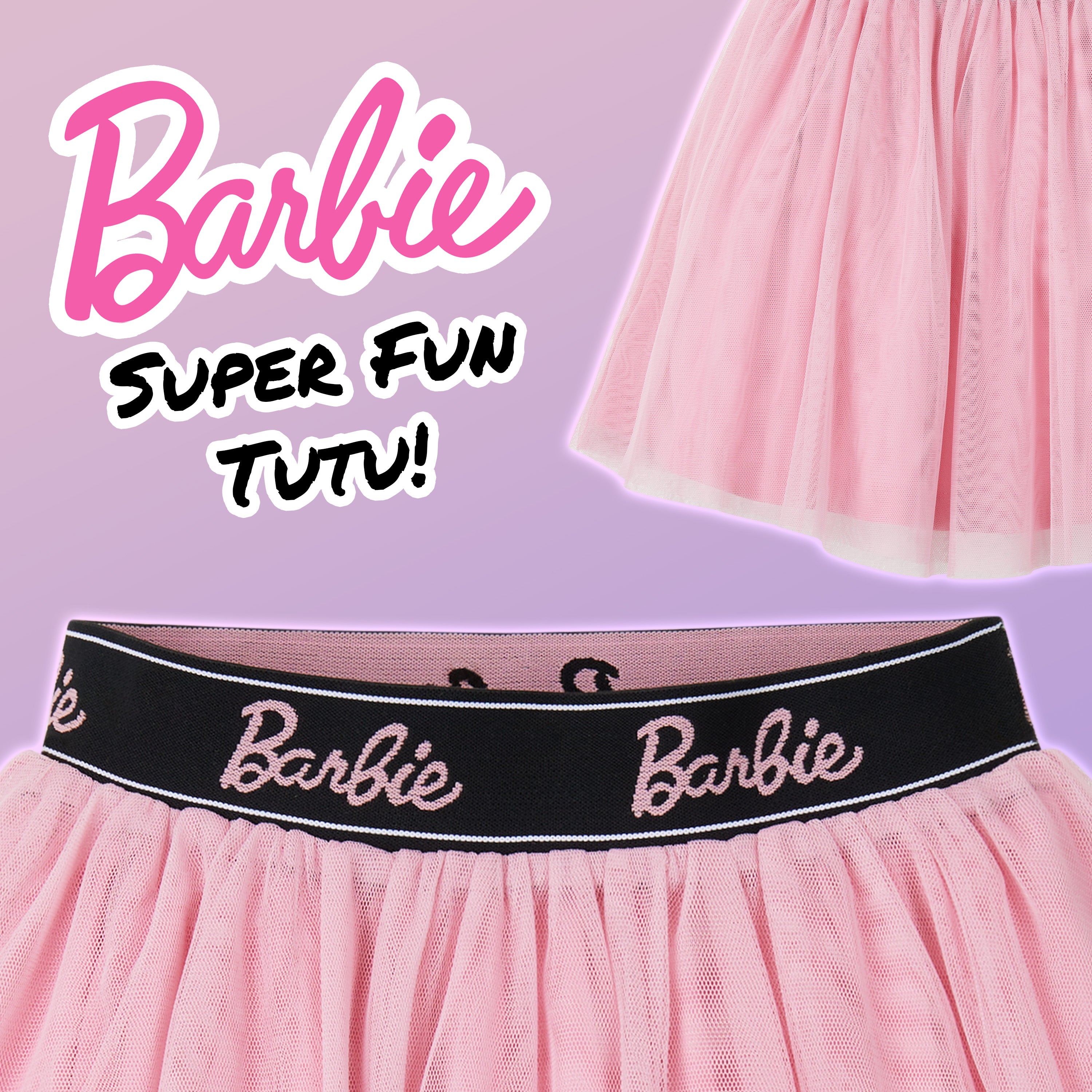 barbie-tutu-fille-rose-4-6-ans-jupe-mesh-doubl-e image 3