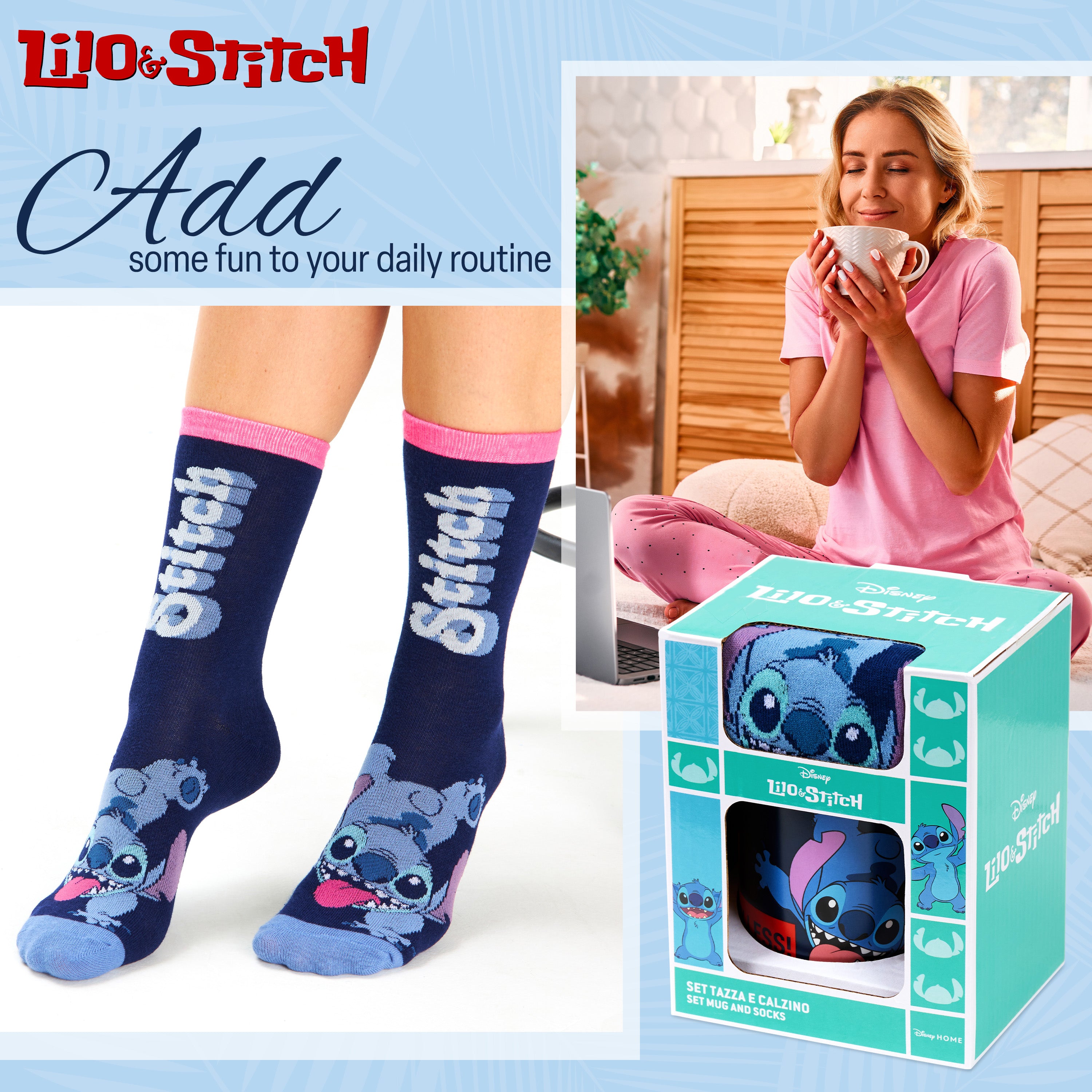 disney-stitch-coffret-mug-312ml-chaussettes-marine image 3