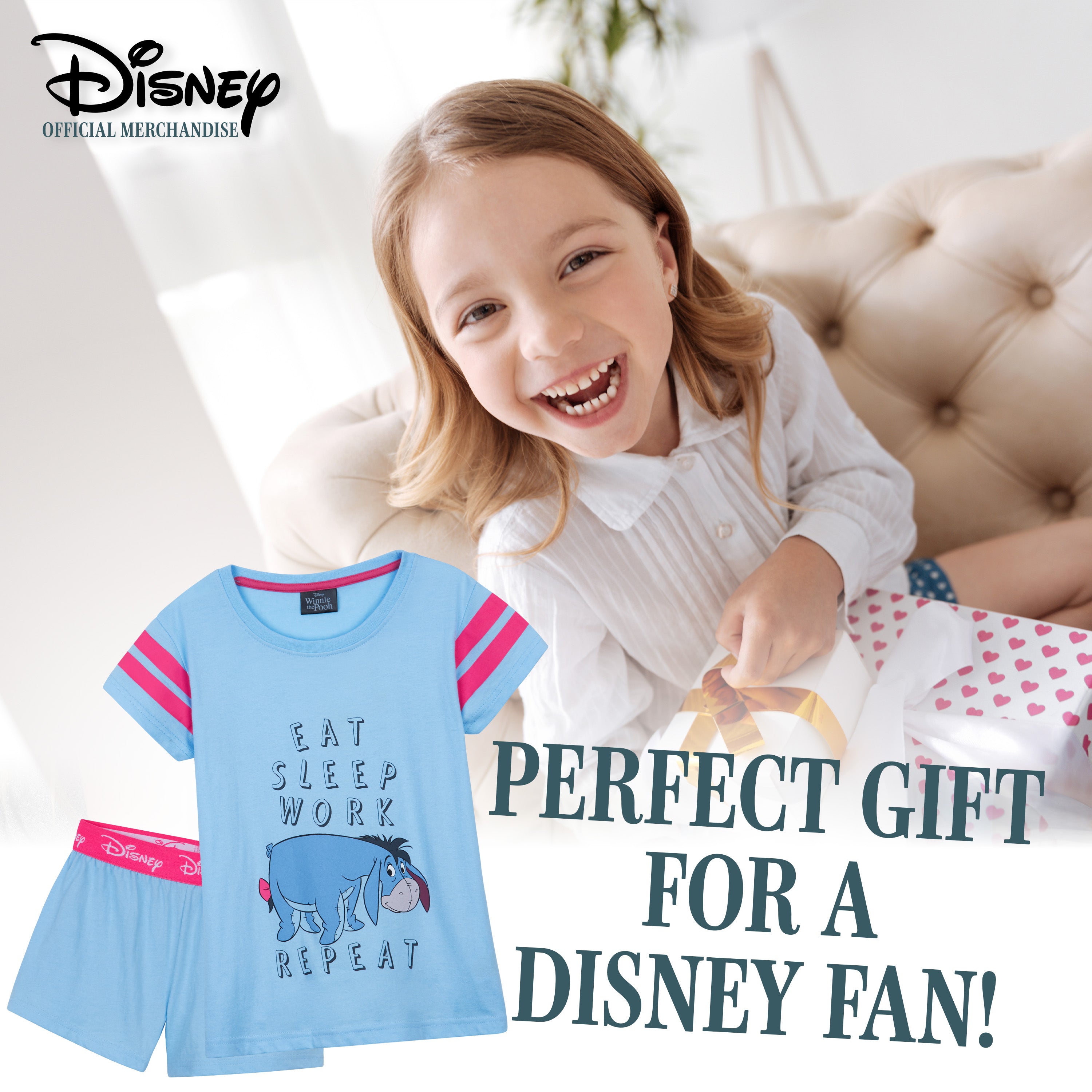 pyjama-disney-bourriquet-fille-short-7-8-ans-coton image 2
